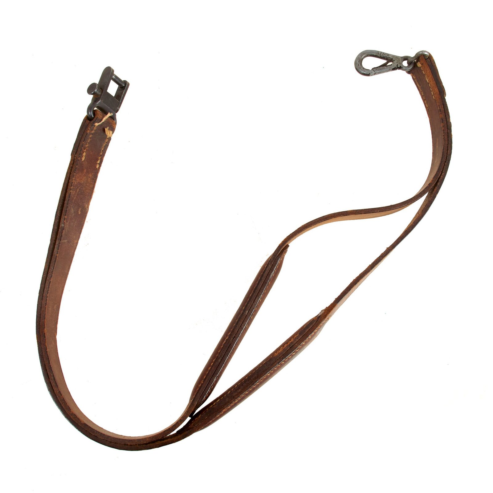 Buy Original German WWII First Model MG 34 Padded Leather Carry Sling with Narrow Buckle - Geteilte Trageriemen | Original Firearms Antique For Sale