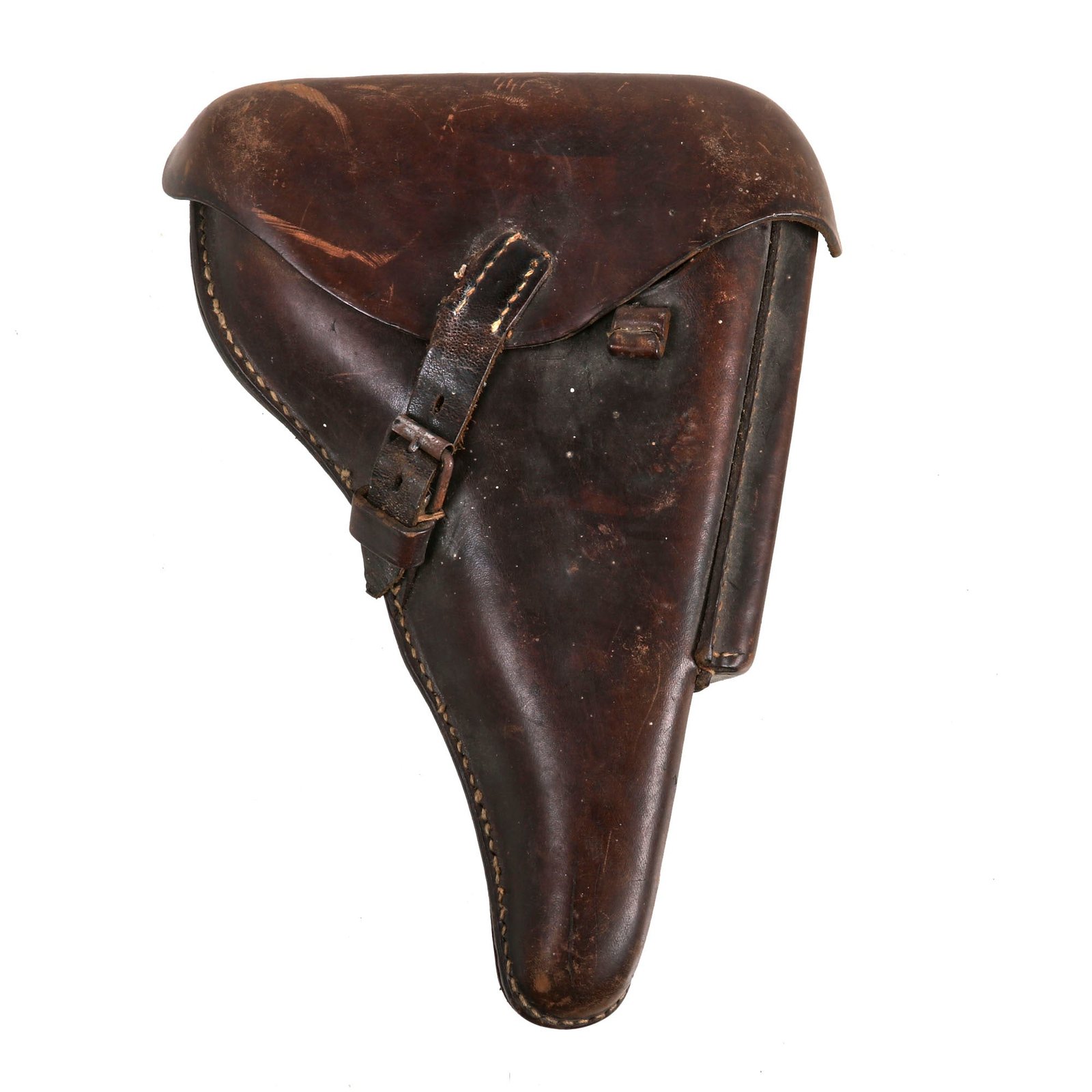 Buy Original German WWII P08 Luger Brown Leather Hardshell Holster by A. Walshausen - dated 1941 | Original Firearms Antique For Sale