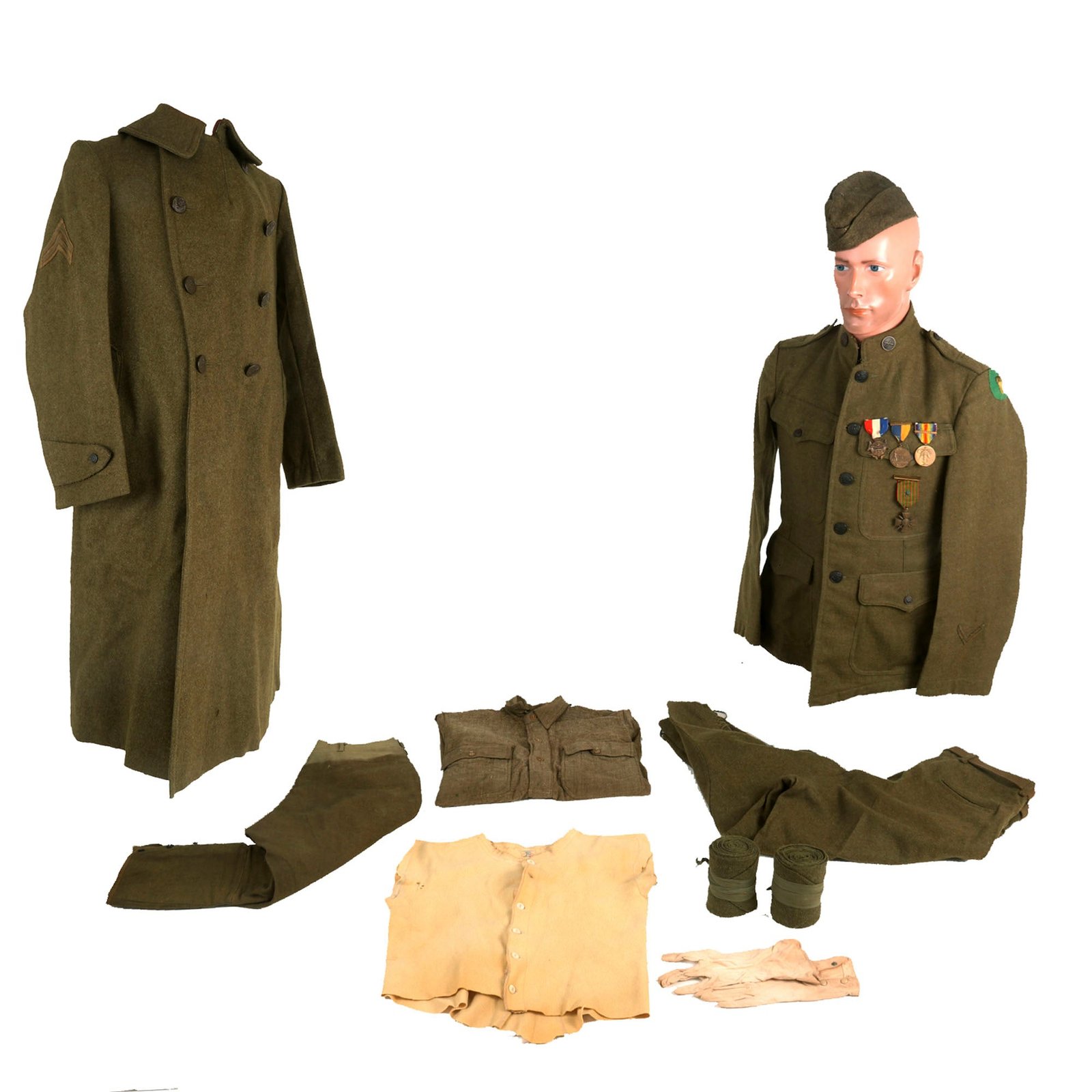 Buy Original U.S. WWI Named 87th Division Uniform & Medal Group with Printed Research | Original Firearms Antique For Sale