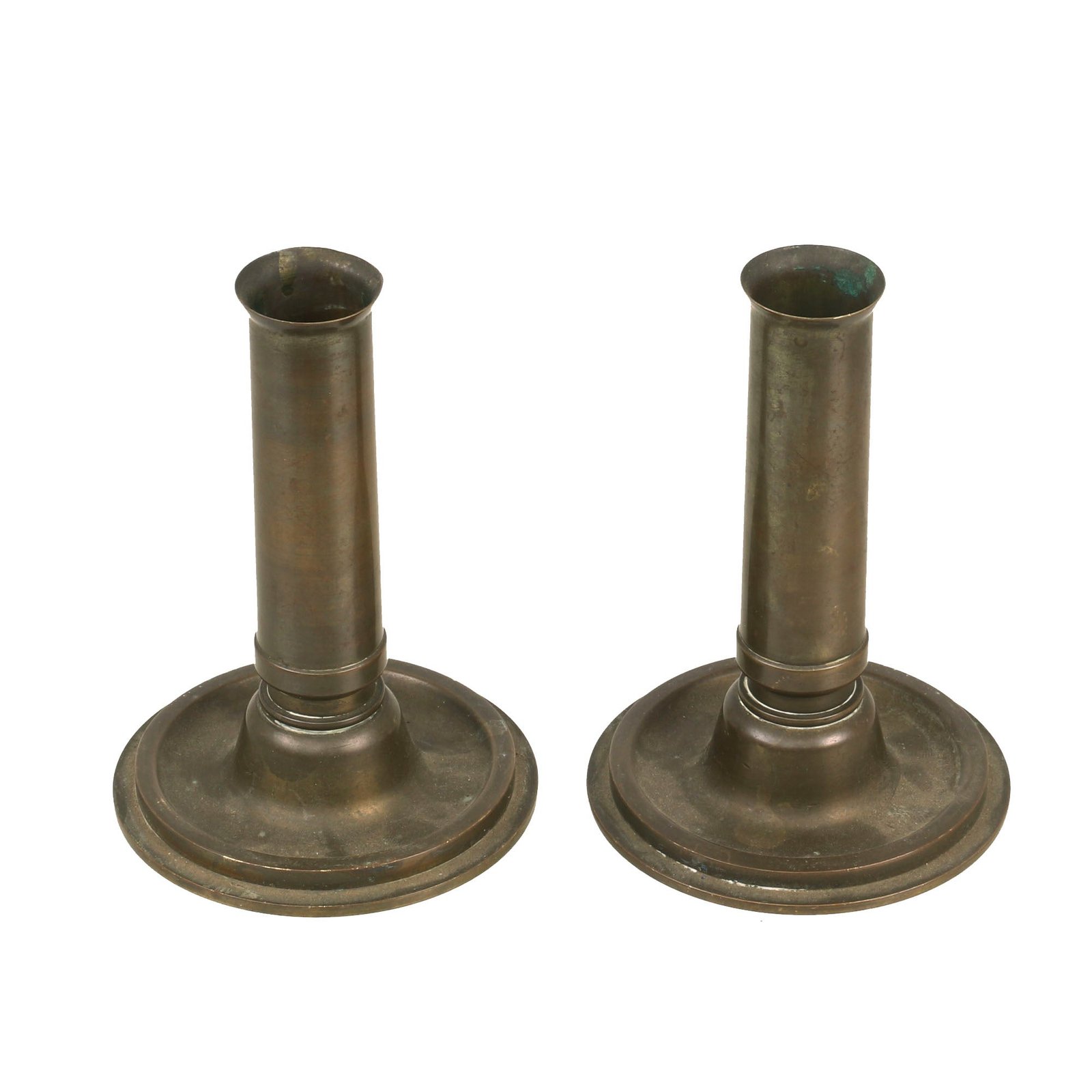 Buy Original U.S. WWII Pair of German Artillery Shell Candle Stick Holders Trench Art - Dated 1936 | Original Firearms Antique For Sale