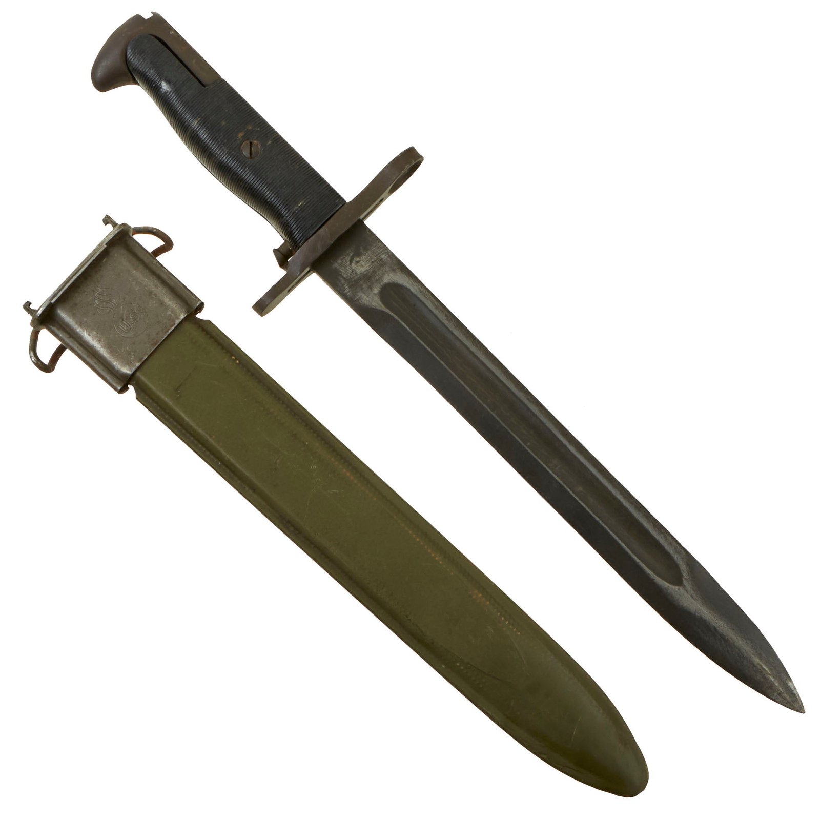 Buy Original U.S. WWII M1 Garand 10 inch Bayonet by Union, Fork & Hoe with M7 Scabbard | Original Firearms Antique For Sale