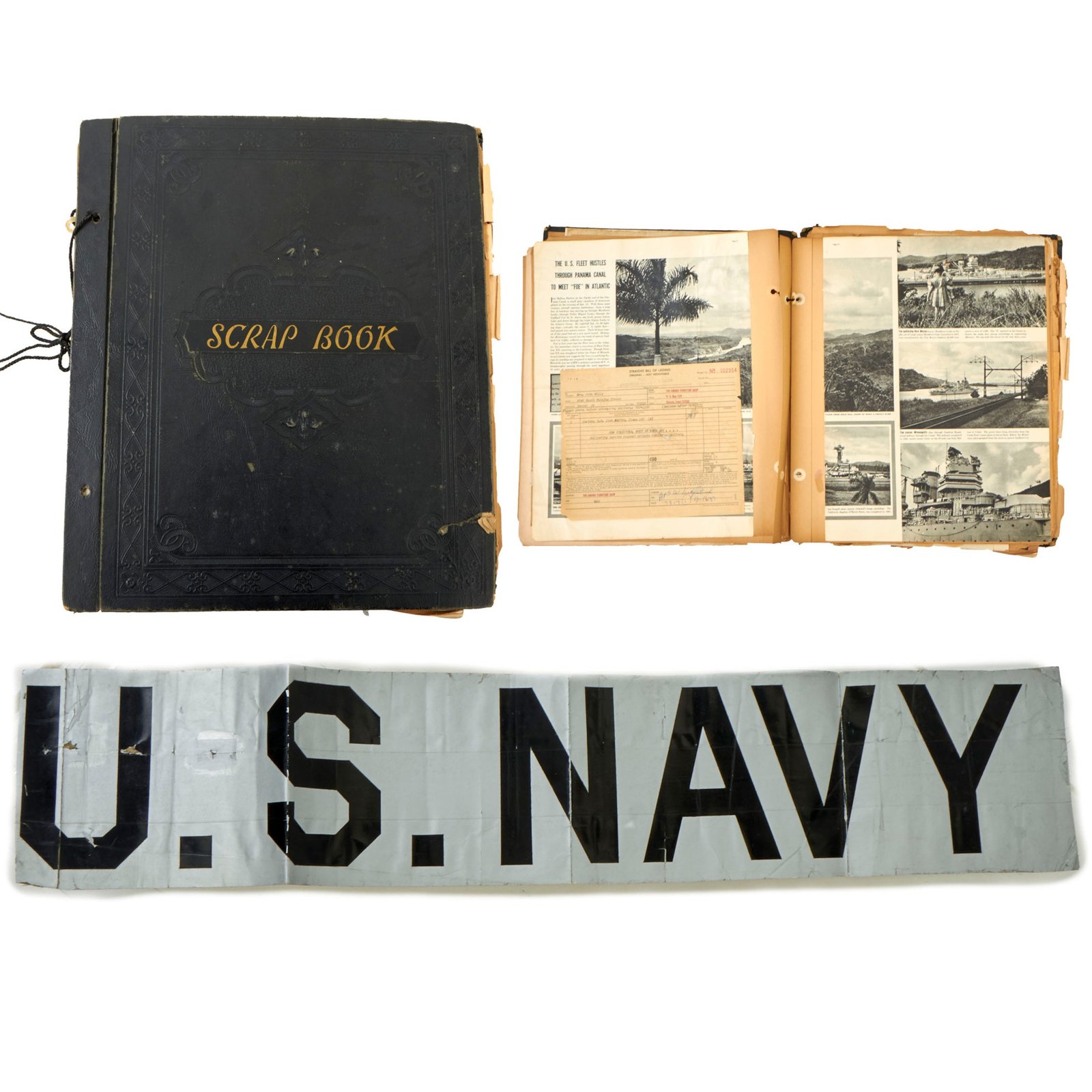 Buy Original U.S. WWII USS Maryland Aviation Observation Squadron 1 Floatplane Aircraft Skin and Scrapbook For Seaman 1st Class Francis Dryja, Stationed At Pearl Harbor | Original Firearms Antique For Sale