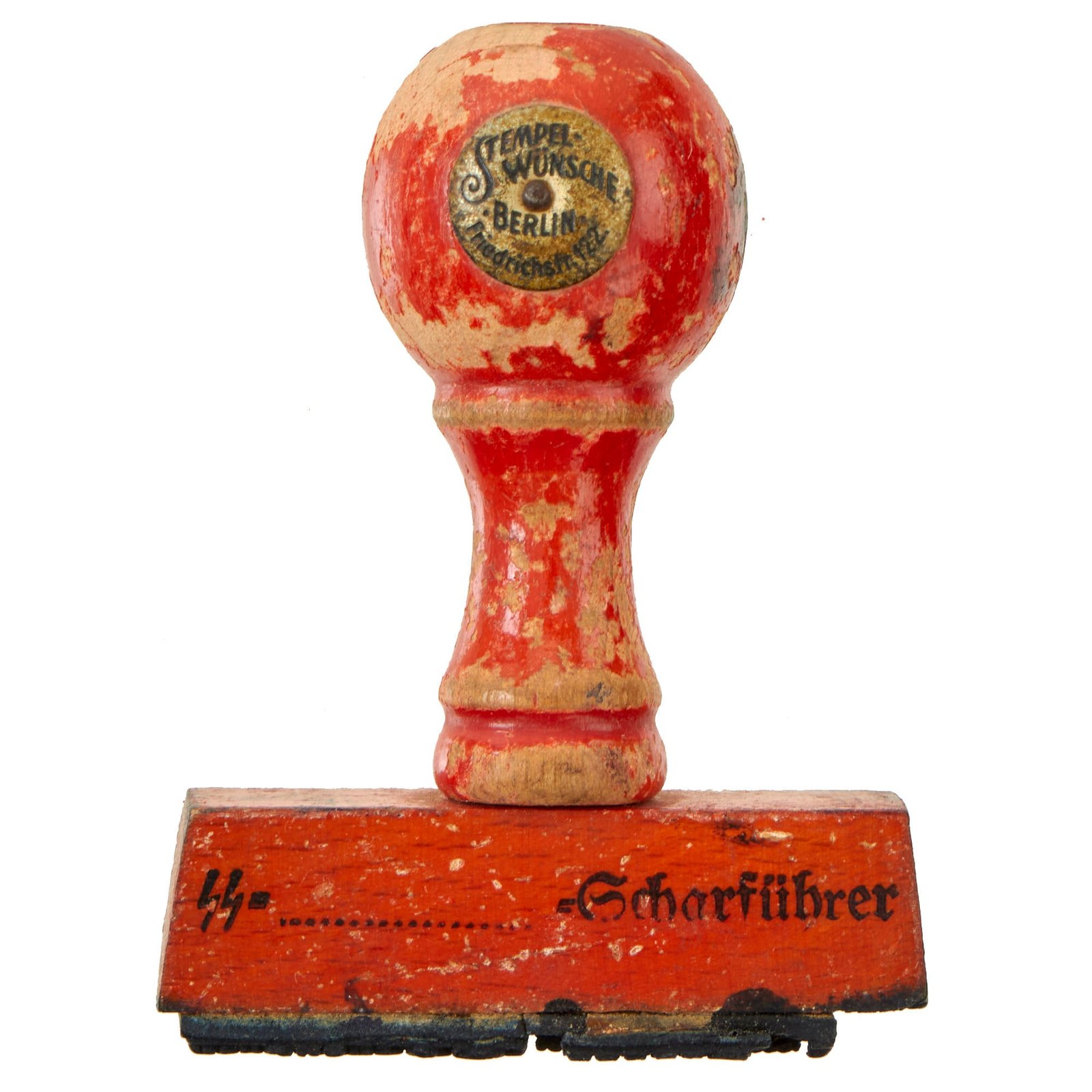 Buy Original German WWII SS-Scharführer Document Stamp by Stempel-Wünsche Berlin - Schutzstaffel | Original Firearms Antique For Sale