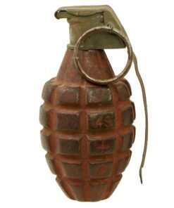Buy Original U.S. WWII Era Inert MkII Pre War Red Practice Pineapple Grenade with M10A3 Fuze - Circa 1920-1930 | Original Firearms Antique For Sale