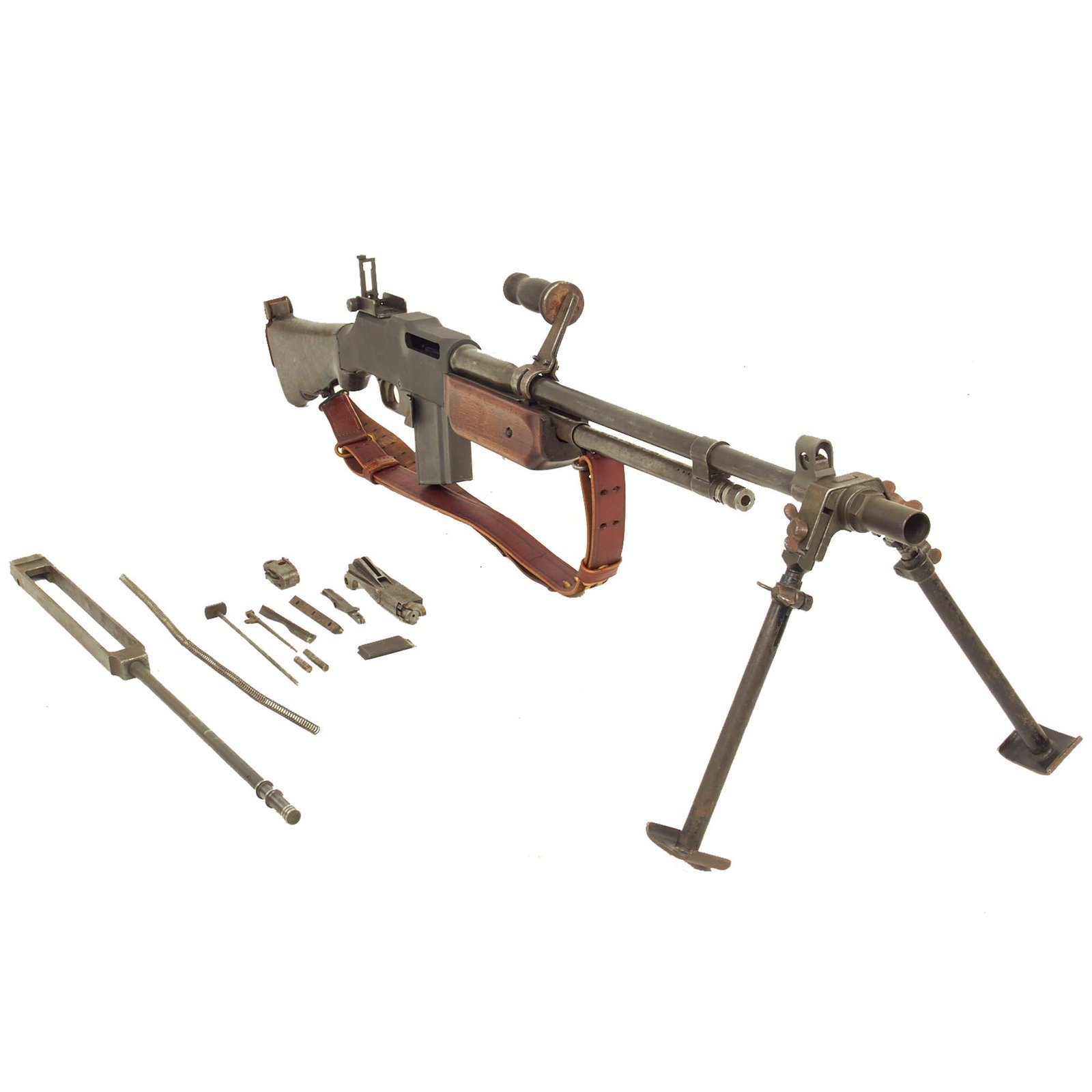Buy Original U.S. Korean War BAR Browning M1918A2 Display Gun Constructed using Genuine Parts with Extras - ROT II Barrel Dated 4-52 | Original Firearms Antique For Sale