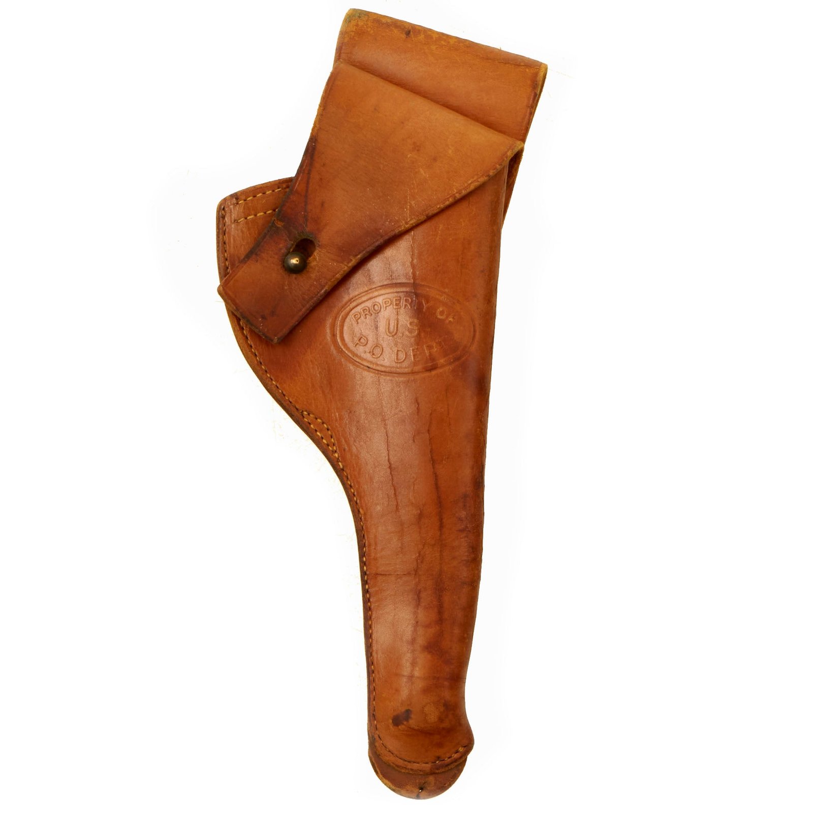 Buy Original U.S. 1951 Dated Leather Holster For The M1917 .45 Cal Revolver by Milsco - US Post Office Marked | Original Firearms Antique For Sale