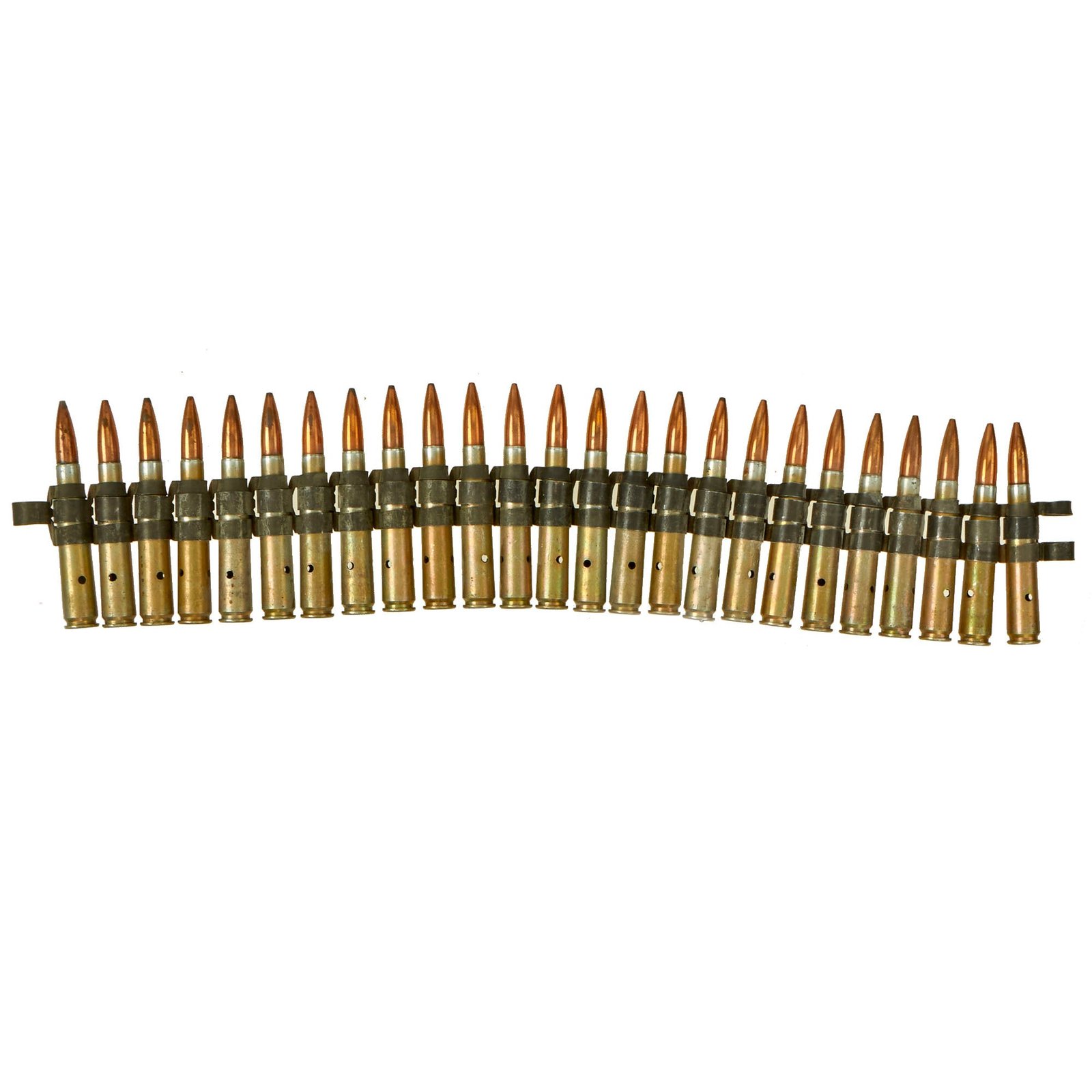 Buy Original U.S. WWII Era M2 Browning .50cal Dummy Cartridges in Disintegrating Links (25 rounds) | Original Firearms Antique For Sale