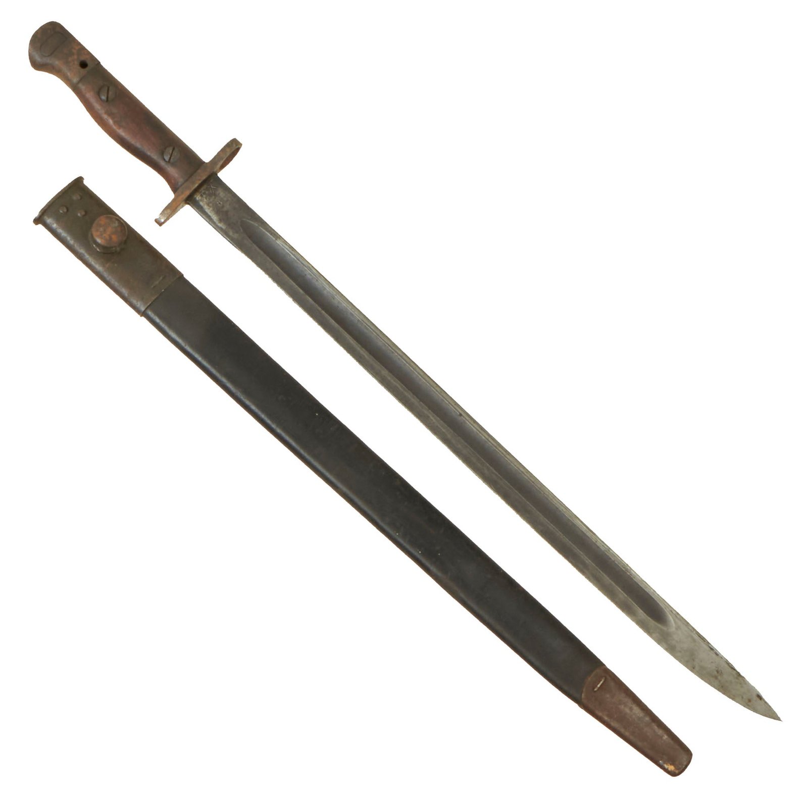 Buy Original WWII Australian P1907 SMLE Bayonet dated 1944 with 1918 Dated Scabbard by Lithgow Armory | Original Firearms Antique For Sale
