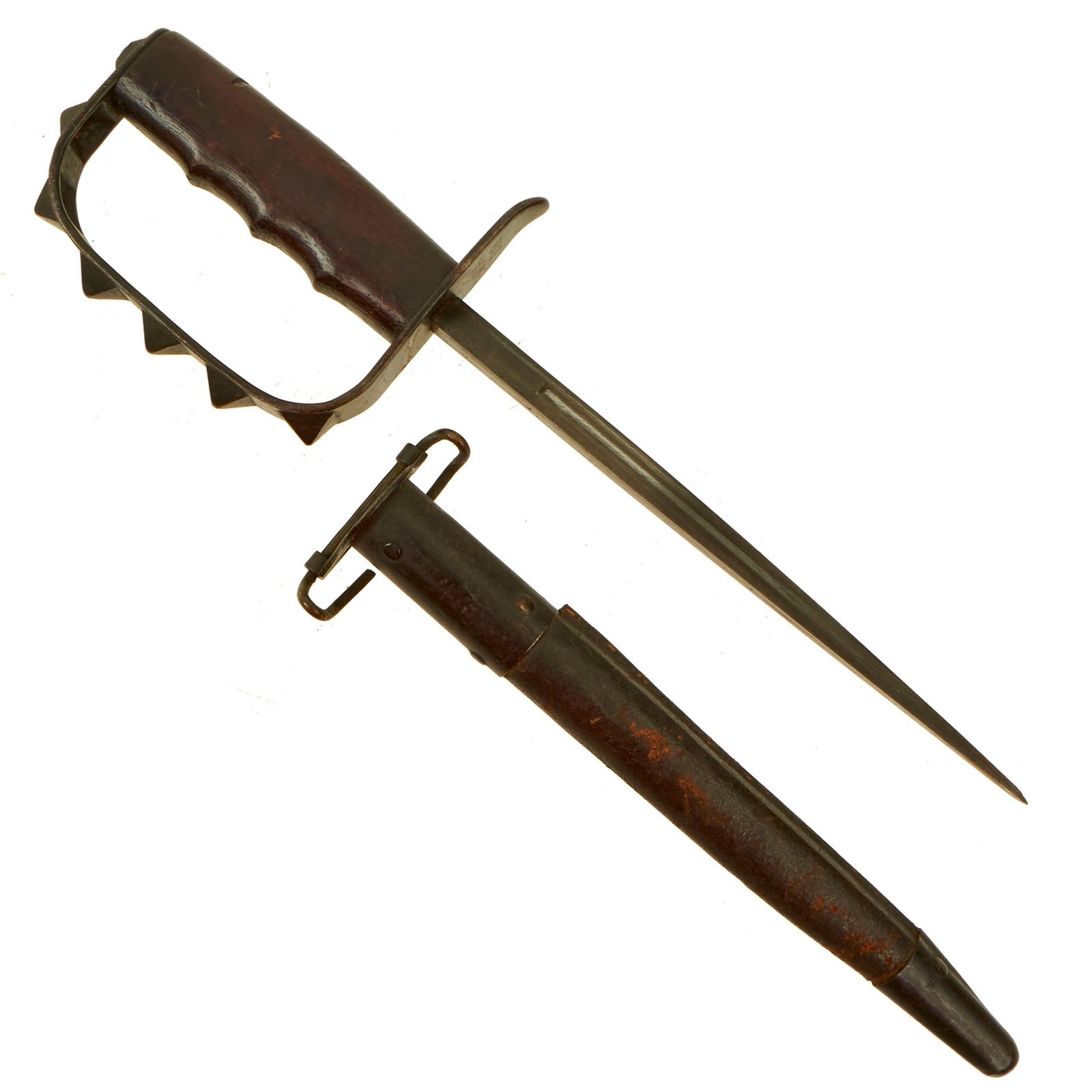 Buy Original U.S. WWI M1917 Trench Knife by L.F. & C. dated 1917 with Scabbard by Jewell dated 1918 | Original Firearms Antique For Sale