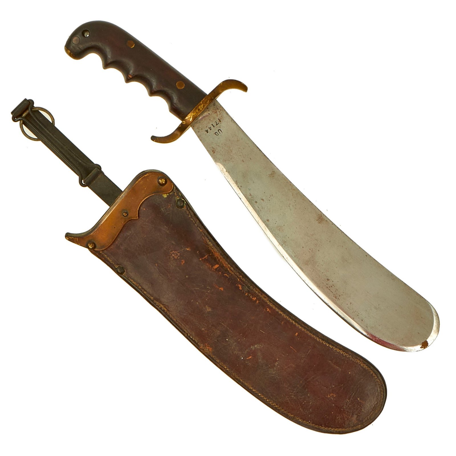 Buy Original U.S. WWI Model 1904 Hospital Corps Bolo Knife by Springfield Armory Scabbard - dated 1911 | Original Firearms Antique For Sale
