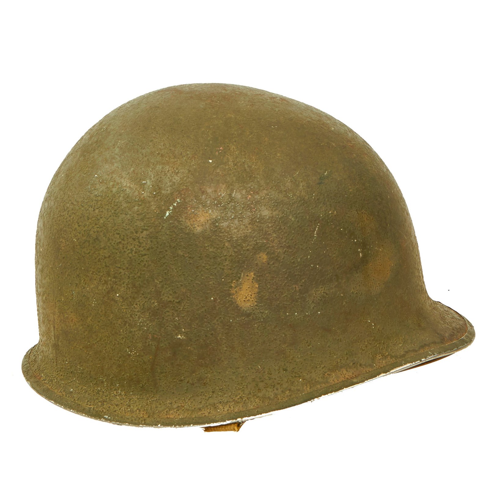 Buy Original U.S. WWII June 1942 M1 McCord Front Seam Fixed Bale Helmet with CAPAC Liner - Heat Stamped 200A | Original Firearms Antique For Sale