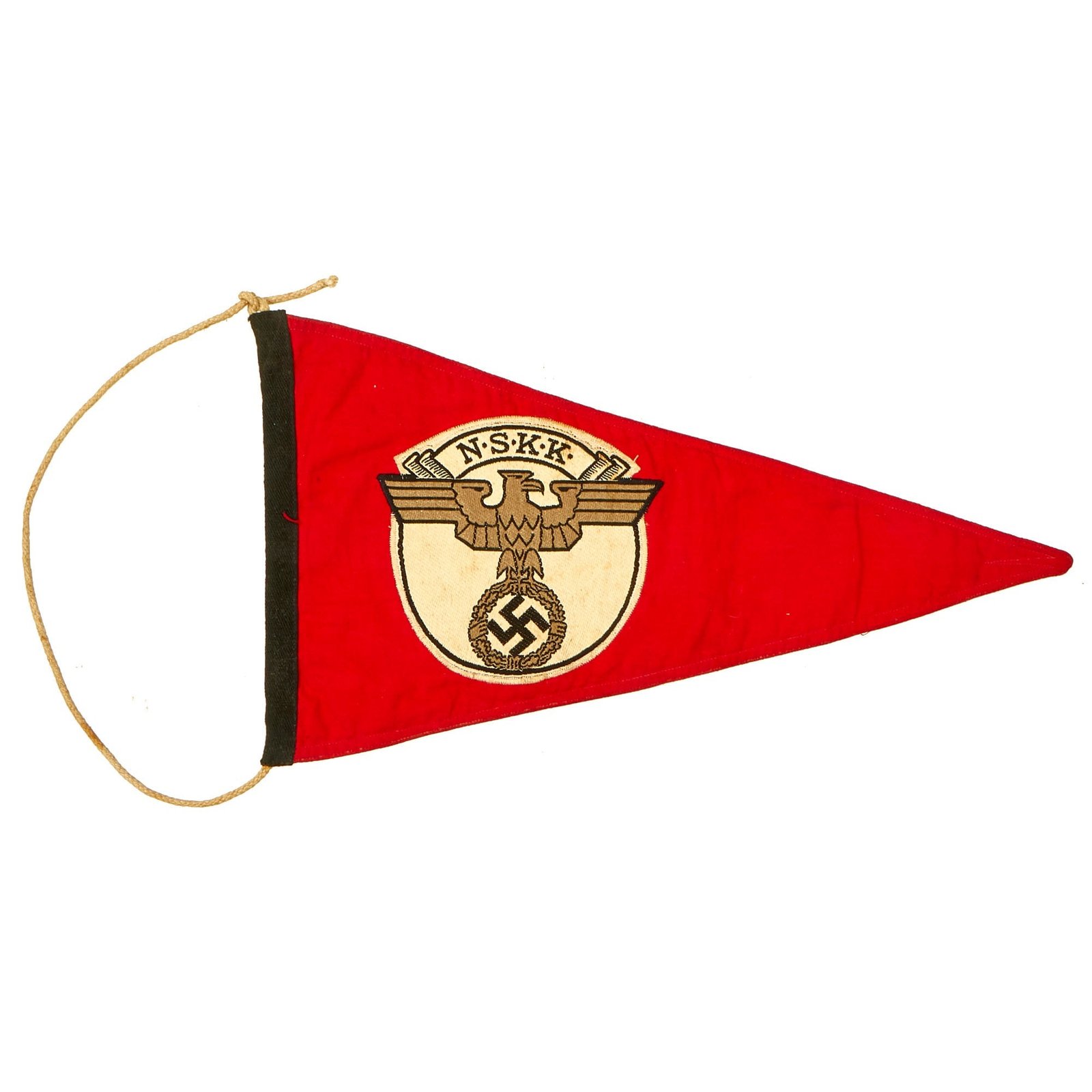 Buy Original German WWII NSKK Vehicle Staff Car Pennant Flag - 7 1/2" x 13 1/2" | Original Firearms Antique For Sale