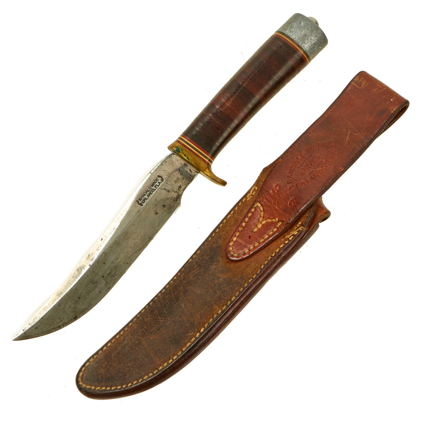 Buy Original U.S. Vietnam War Era Randall Model 3 “Hunter” Fighting Knife with Original Sheath and Whetstone | Original Firearms Antique For Sale
