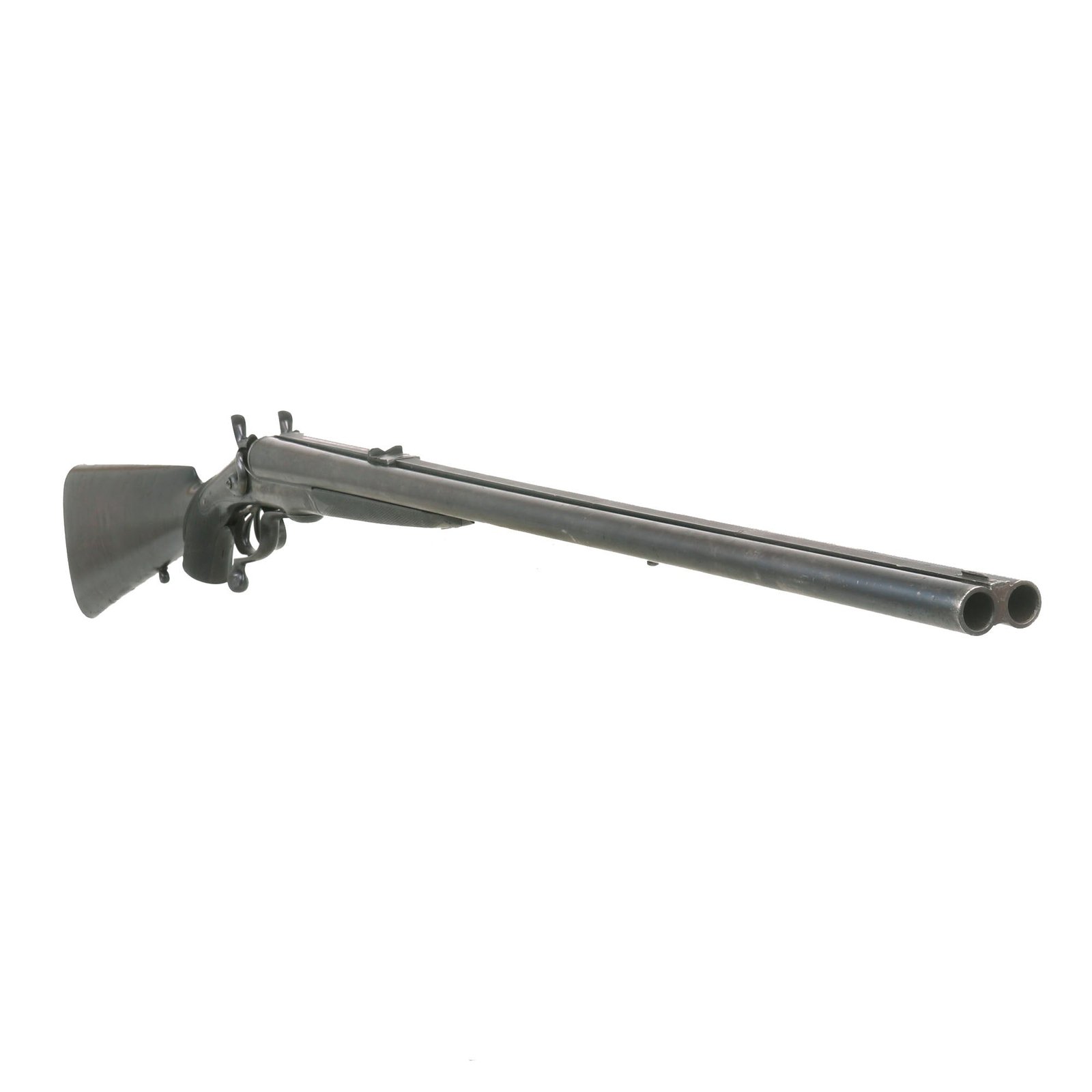 Buy Original Magnificent British Victorian Double Barrel .577 B.P. Express Hammer Tiger Rifle by E.M. Reilly & Co. Made in 1884 - Serial 26532 | Original Firearms Antique For Sale