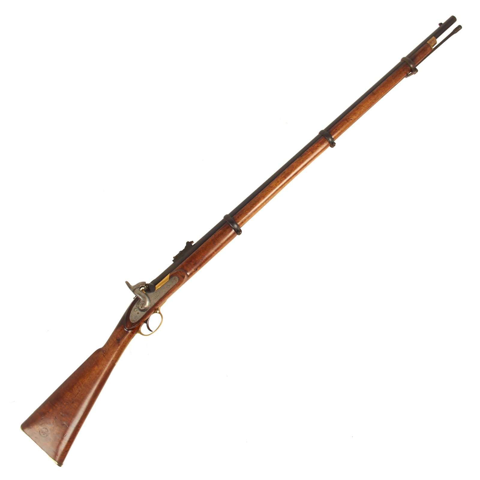 Buy Original U.S. Civil War 3rd Model P-1853 Enfield Three Band Export Rifle with JS / Anchor & B.S.A.T. Markings - dated 1863 | Original Firearms Antique For Sale