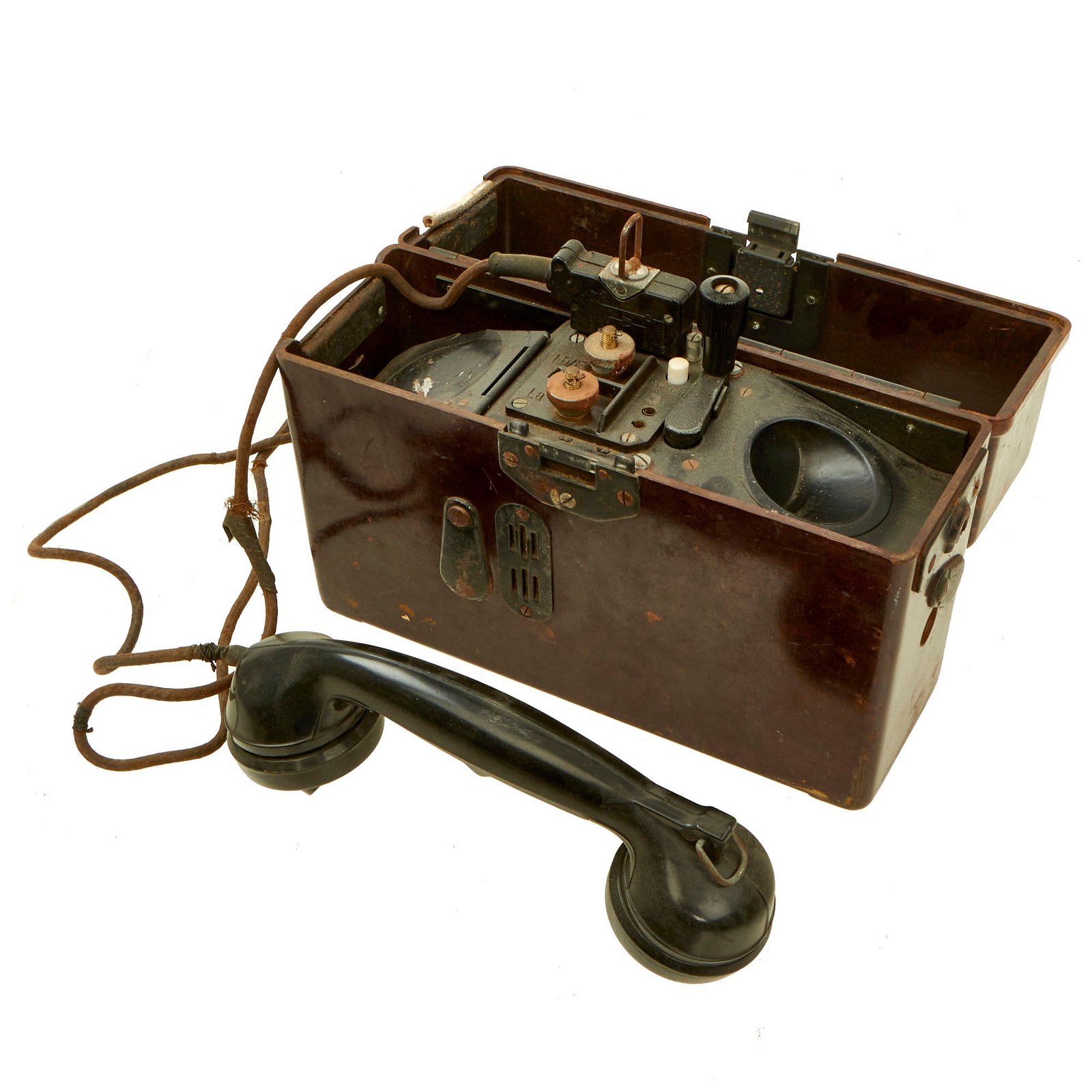 Buy Original German WWII Model FF33 Wehrmacht 1944 Dated Field Telephone - Feldfernsprecher 33 | Original Firearms Antique For Sale