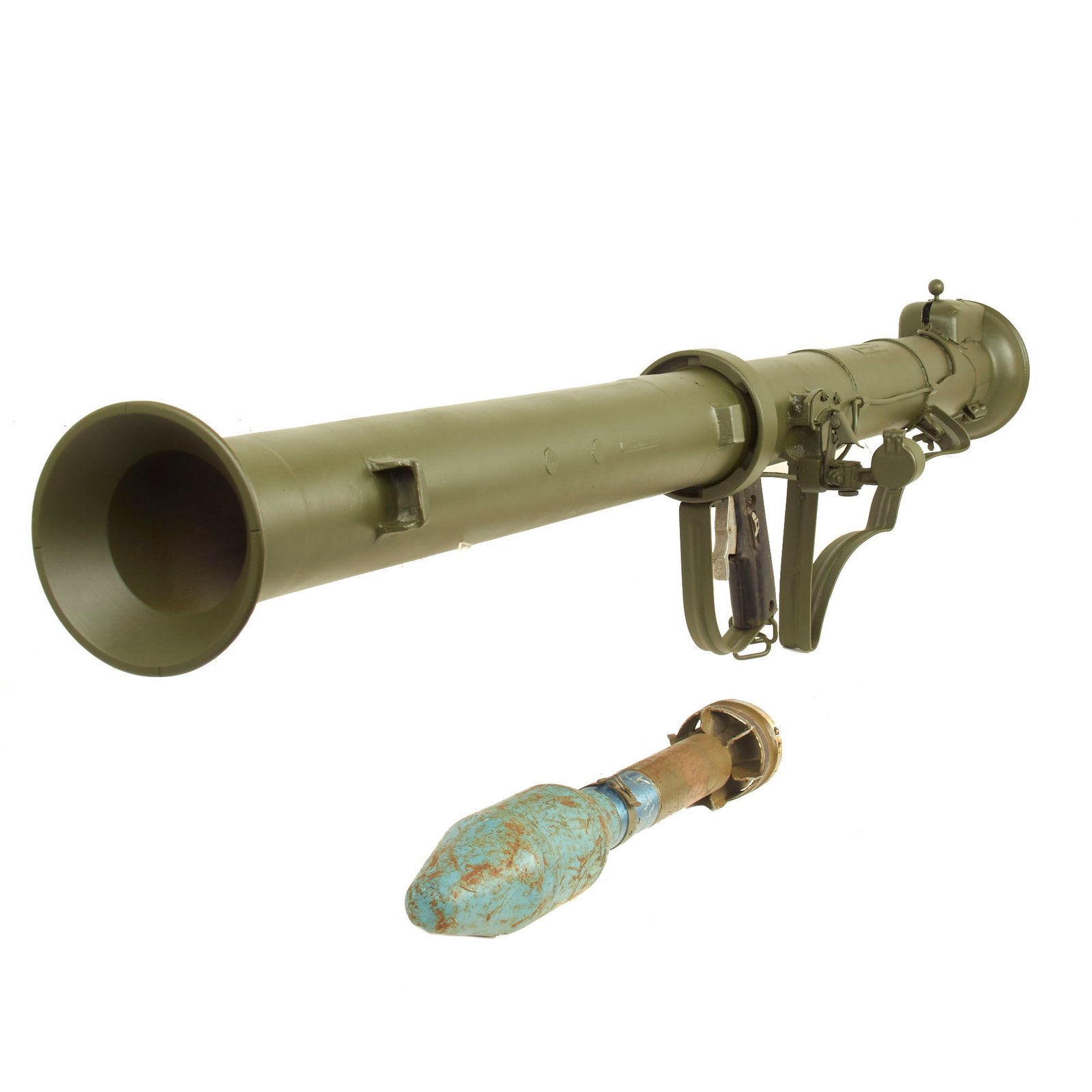 Buy Original U.S. M20 A1 B1 3.5 Inch Super Bazooka Inert Rocket Launcher with 1952 Dated Practice Rocket | Original Firearms Antique For Sale