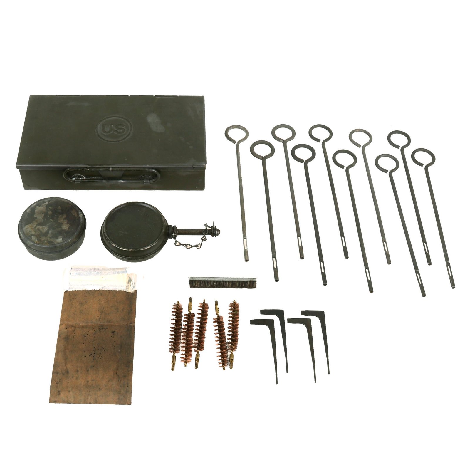 Buy Original U.S. WWII Model 1912 Squad Weapon Cleaning Kit For M-1911 .45 Caliber Pistol | Original Firearms Antique For Sale