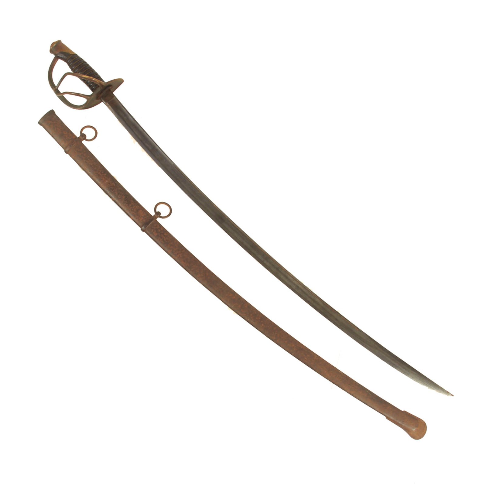 Buy Original U.S. Civil War M1860 Light Cavalry Saber by Ames Mfg. Co. with Scabbard - dated 1865 | Original Firearms Antique For Sale
