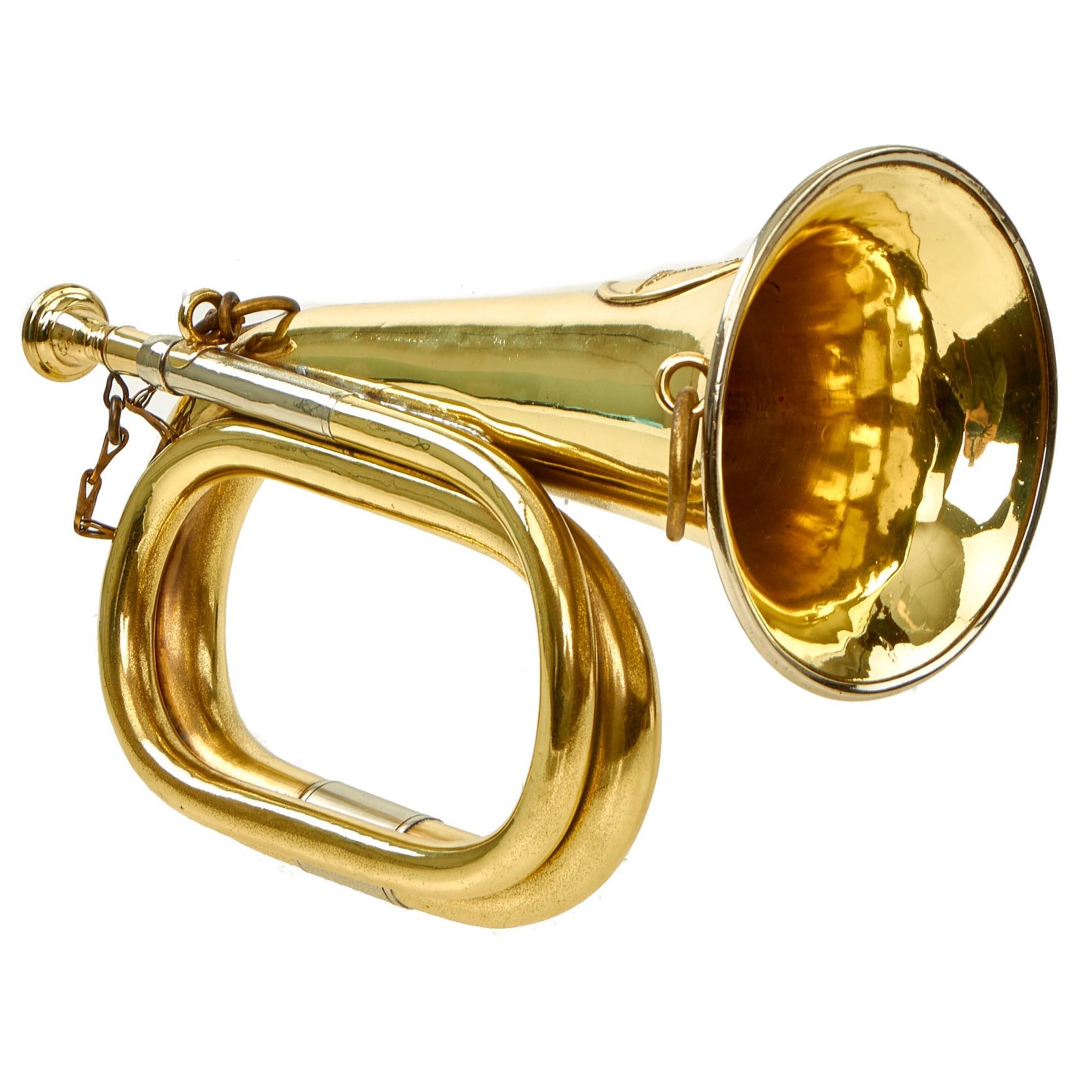 Buy Original Imperial German WWI 1913 dated Military Bugle in C Bearing Prussian Crest by A. Wendler - Restored | Original Firearms Antique For Sale