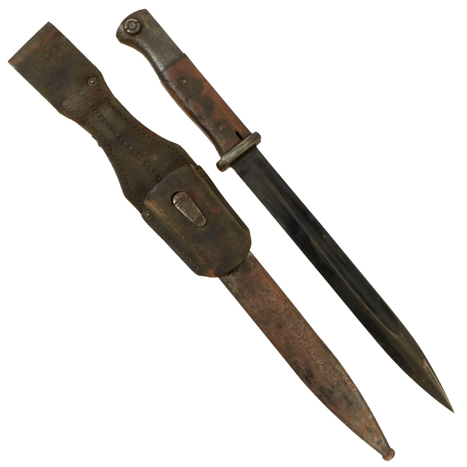 Buy Original German WWII 98k 1937 Dated Bayonet by Berg and Co with Scabbard & Frog - Matching Serial 1006 d | Original Firearms Antique For Sale