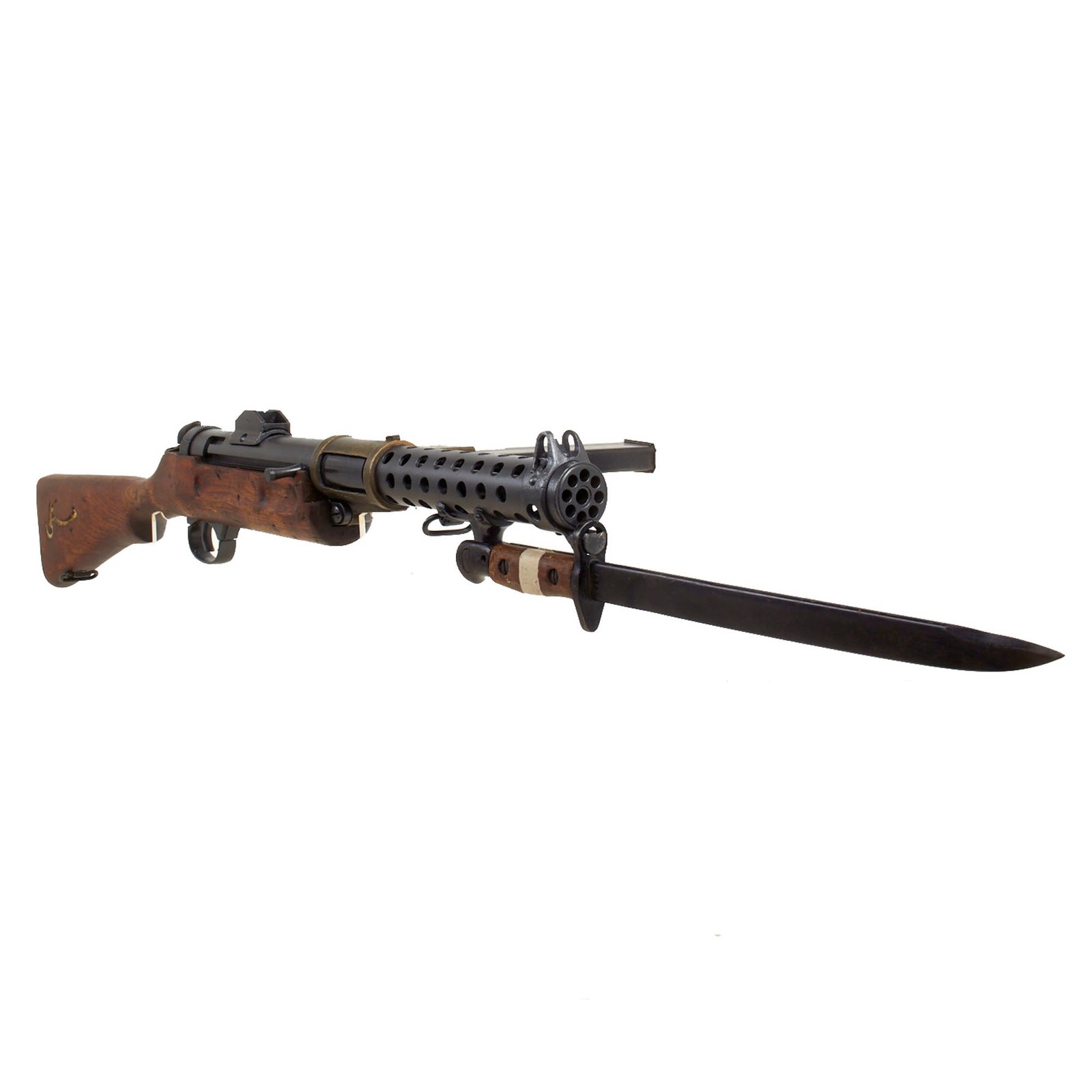 Buy Original British WWII Lanchester MK.I* Display Submachine Gun SMG with P-1942 MkII* Bayonet & Magazine - Serial 52629 | Original Firearms Antique For Sale