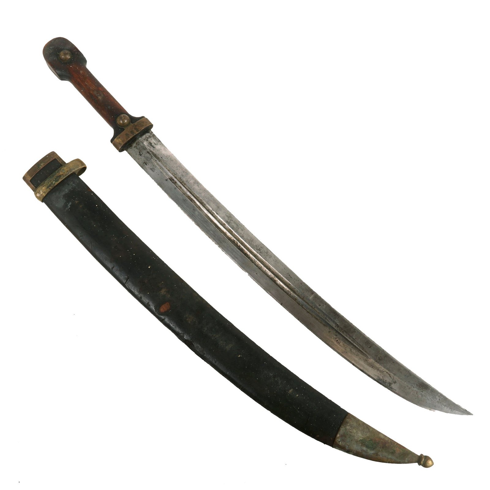 Buy Original Imperial Russian WWI M1907 "Bebut" Artillery Kindjal Short Sword with Matching Scabbard - Dated 1913 - Regimentally Marked | Original Firearms Antique For Sale