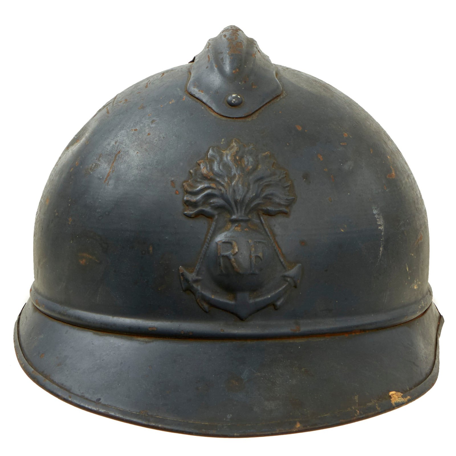 Buy Original Rare French WWI Colonial Infantry & Navy Model 1915 Adrian Steel Helmet Shell | Original Firearms Antique For Sale
