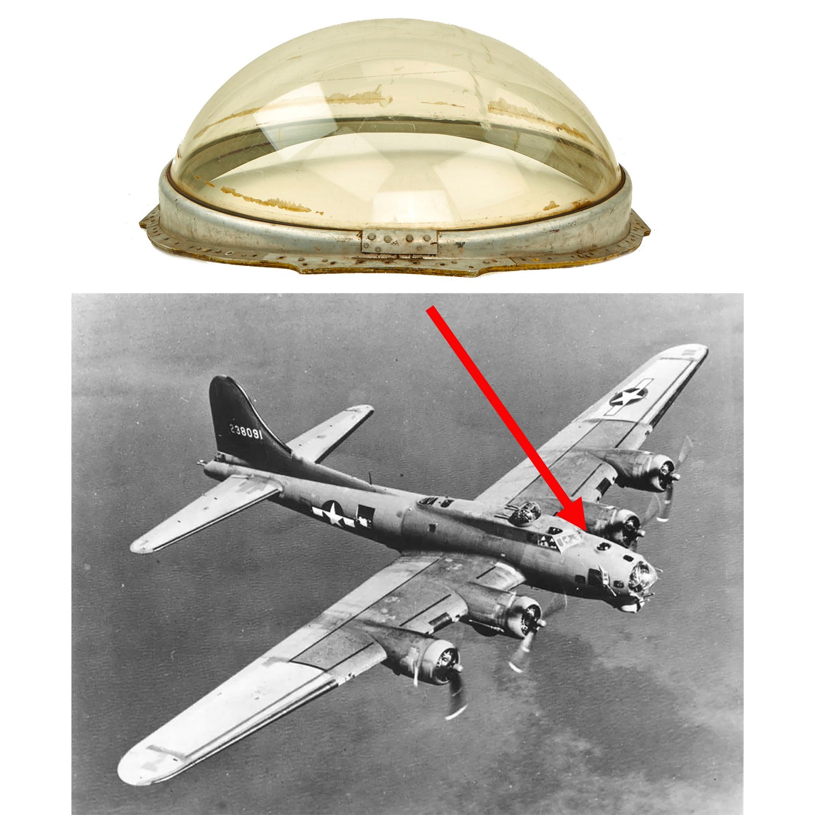 Buy Original U.S. WWII Boeing B-17 Flying Fortress Navigator Astrodome | Original Firearms Antique For Sale