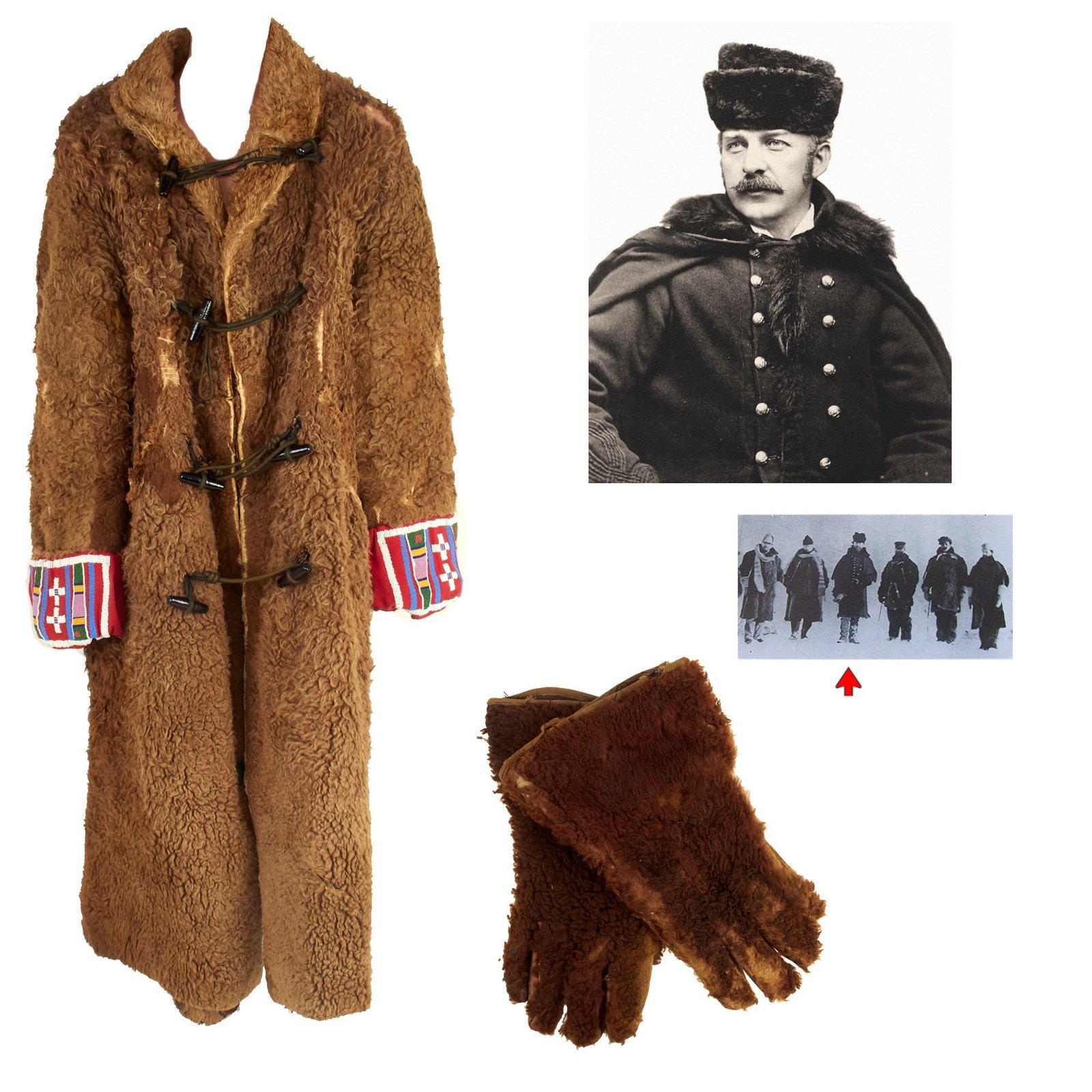 Buy Original U.S. Indian Wars Frontier Campaign Buffalo Coat With Matching Gloves Attributed To MoH Recipient General Nelson Miles, Commanding General of the U.S. Army | Original Firearms Antique For Sale
