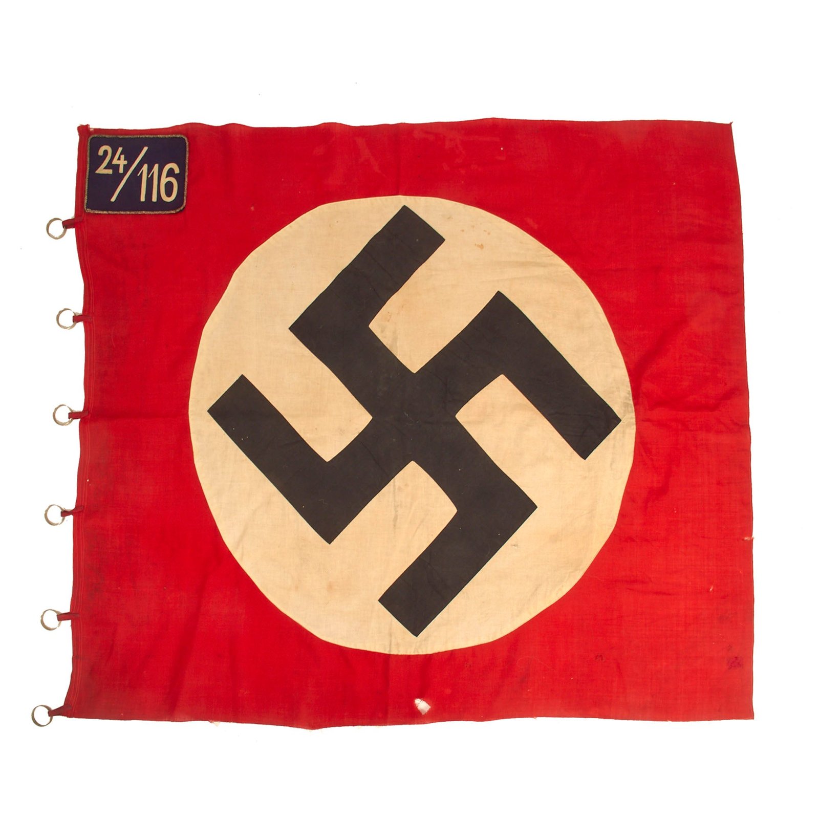 Buy Original German WWII SA Sturmfahne Fringed Political Storm Flag for Hessen Sturm 24 Standarte 116 - 47" x 54" | Original Firearms Antique For Sale