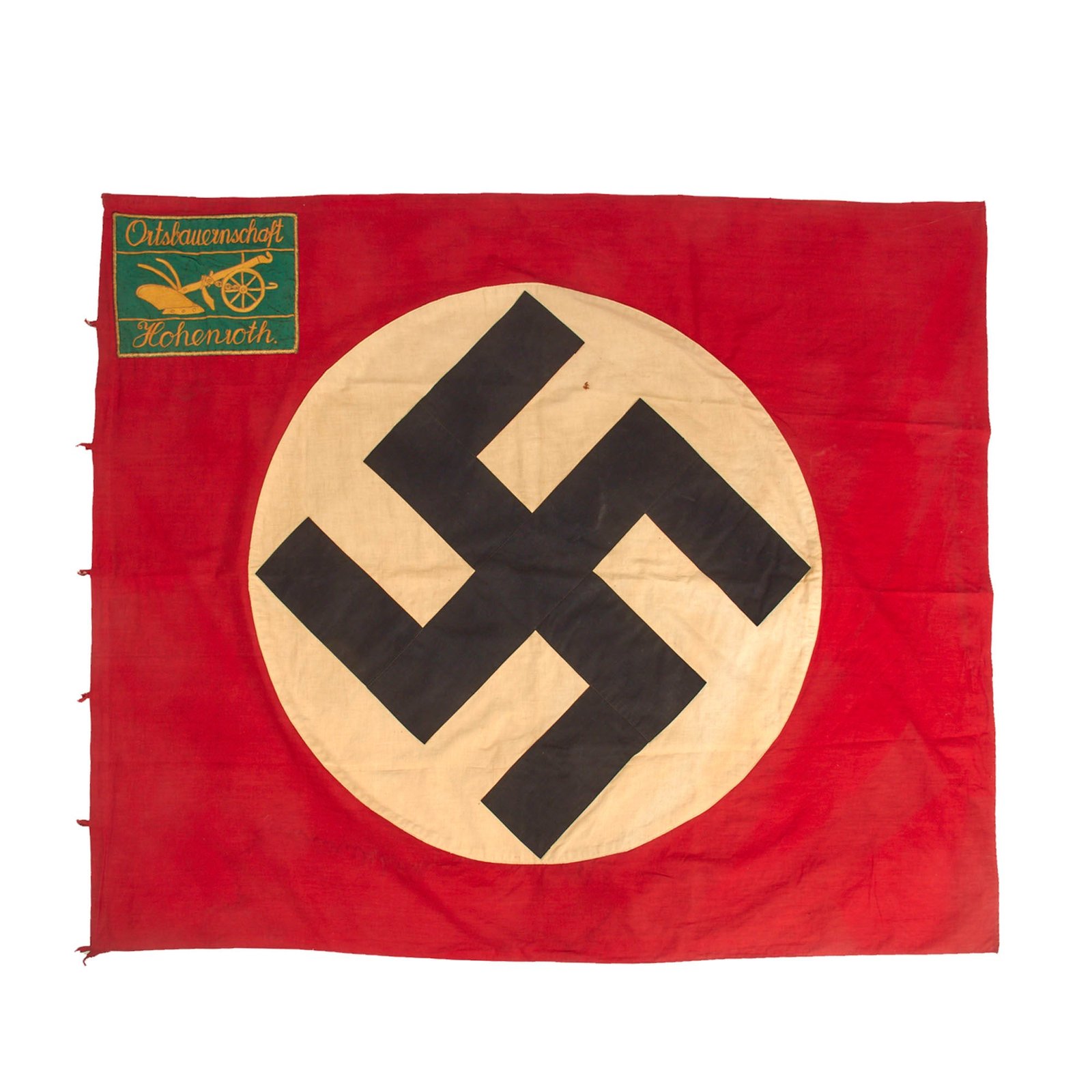 Buy Original German WWII NSDAP Reichsnährstand State Food Society Local Agriculture Standard Flag for Hohenroth - 45" x 54" | Original Firearms Antique For Sale