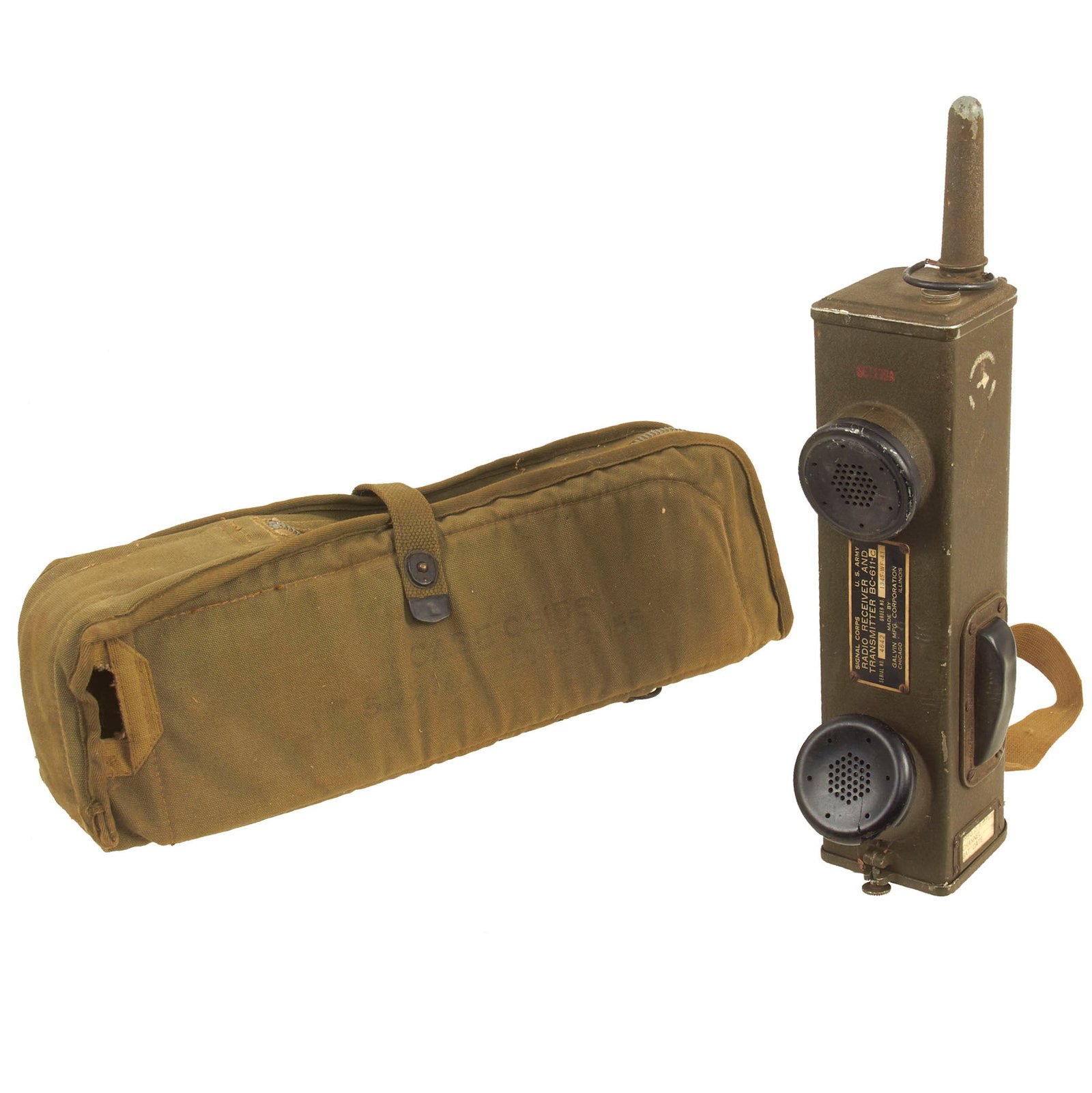 Buy Original U.S. WWII Paratrooper Handie Talkie SCR-536 Radio with CS-156 Jump Case | Original Firearms Antique For Sale