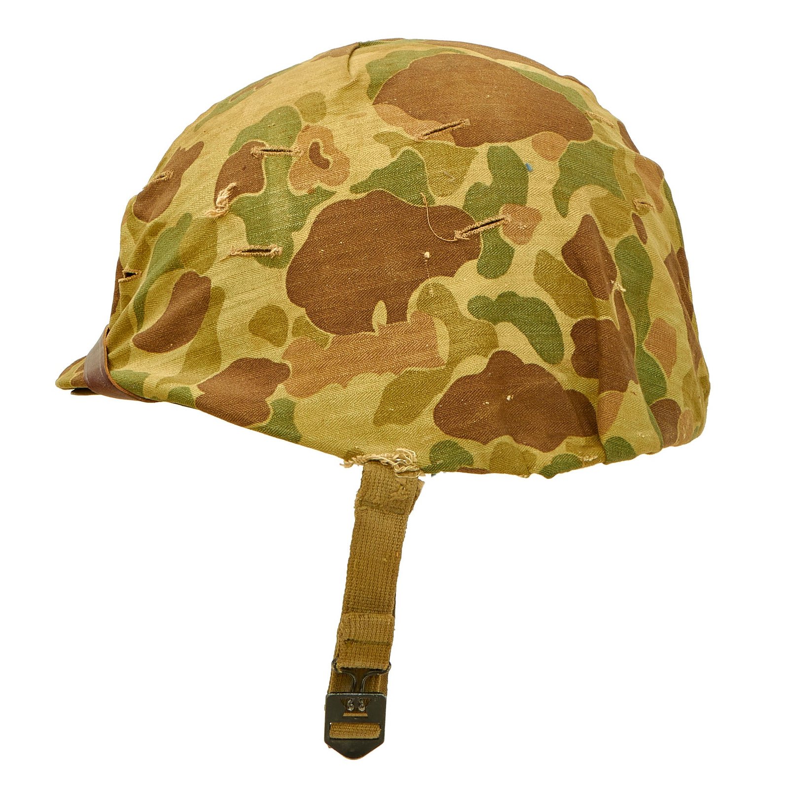Buy Original U.S. WWII Late 1943 M1 McCord Fixed Bale Helmet with Hood Rubber Low Pressure Liner and “3rd Pattern” USMC Helmet Cover - Excellent Condition | Original Firearms Antique For Sale