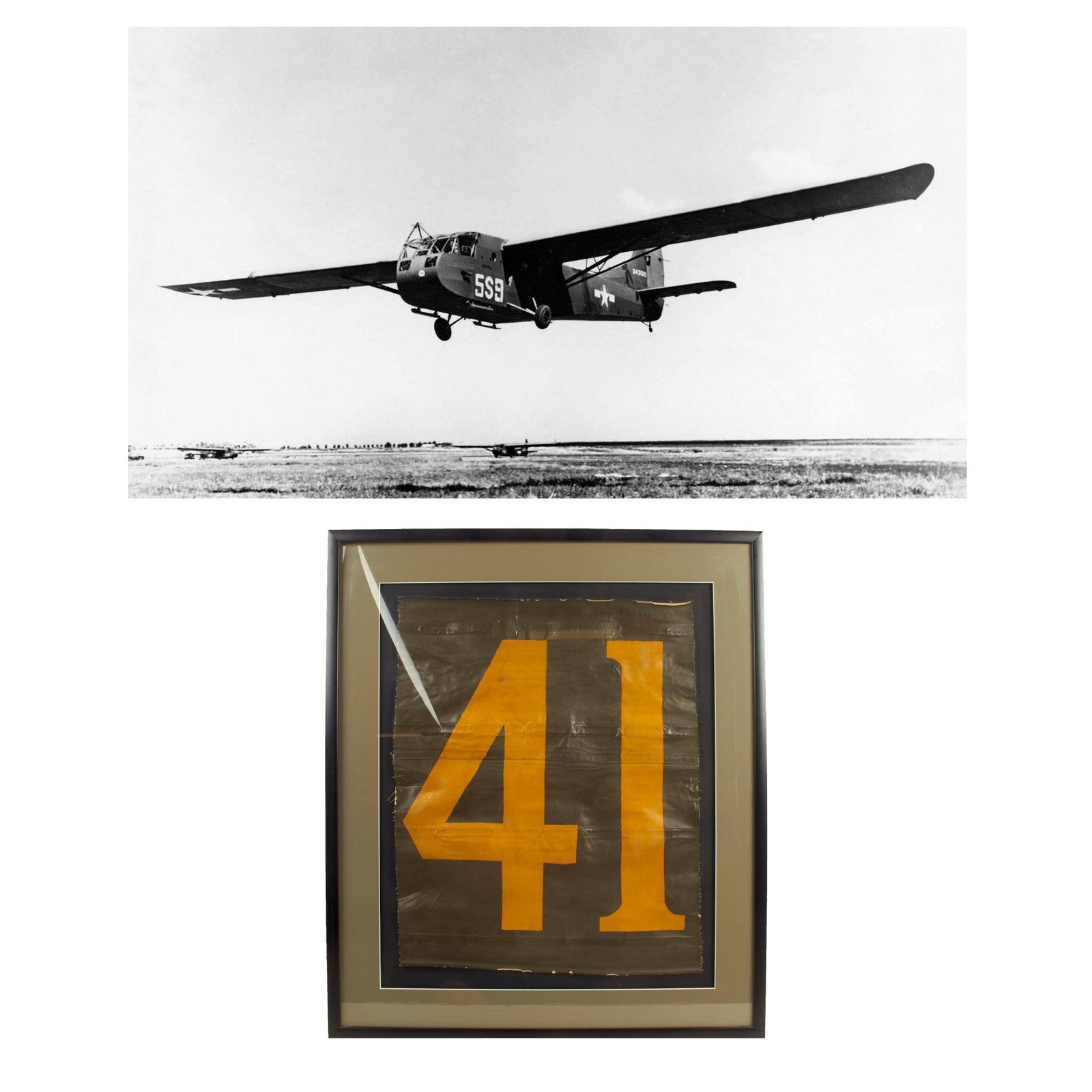 Buy Original U.S. WWII Waco CG-4 Glider Frame Cut Skin Section - 31” x 26 ½” | Original Firearms Antique For Sale