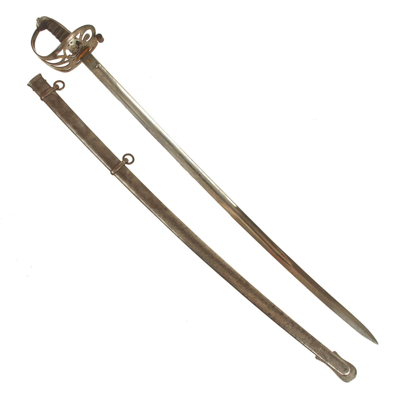 Buy Original British Victorian P-1827 Rifle Regiment Officer's Sword by W. Jones & Co. with Scabbard - circa 1850 | Original Firearms Antique For Sale