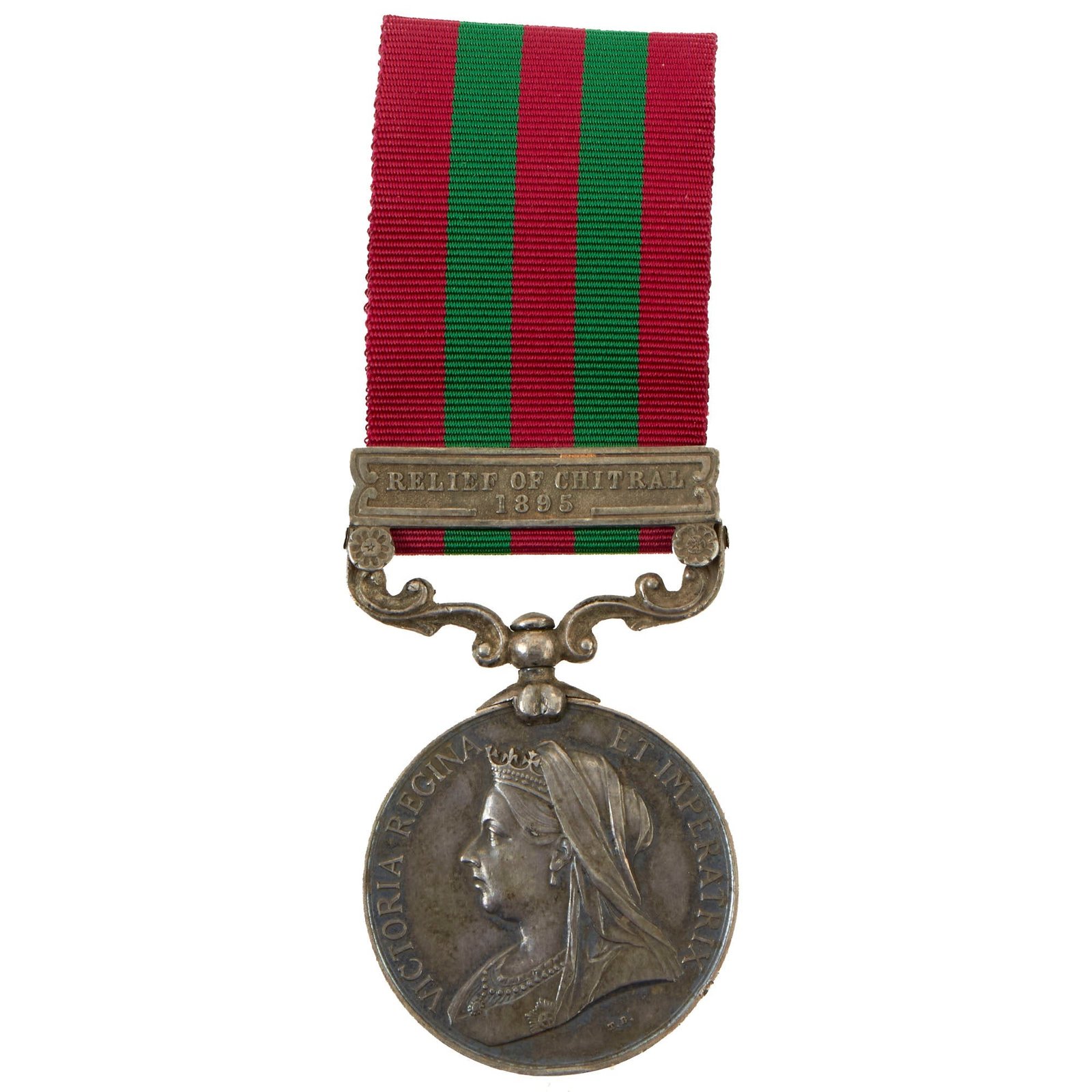 Buy Original British Victorian Era Rim Named India Campaign Medal With Relief of Chitral 1895” Clasp For Private J. Poulter, 2nd Battalion King’s Own Scottish Borderers | Original Firearms Antique For Sale