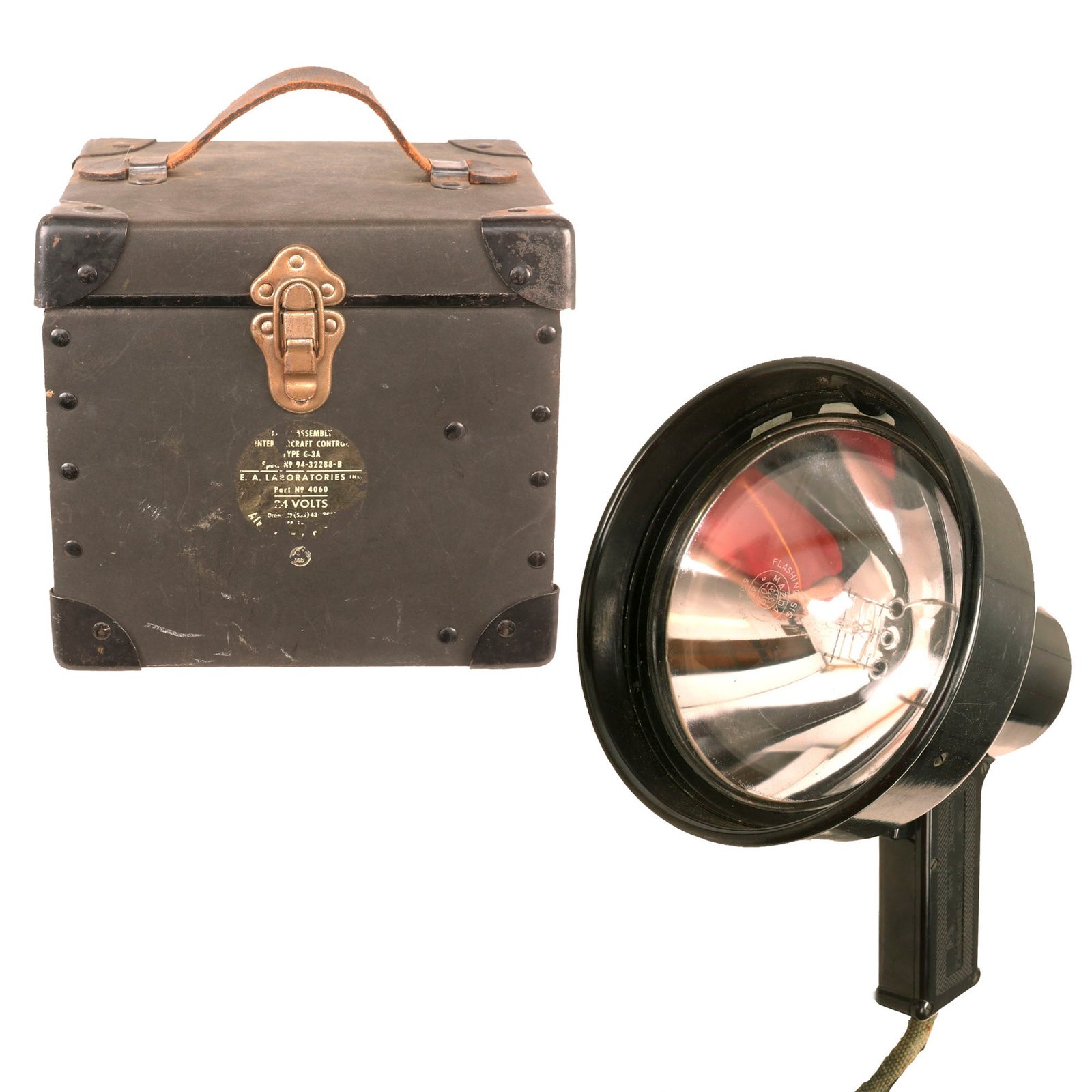Buy Original U.S. WWII Army Air Force Signal Lamp Type C-3A by E.A. Laboratories Inc. in Case | Original Firearms Antique For Sale