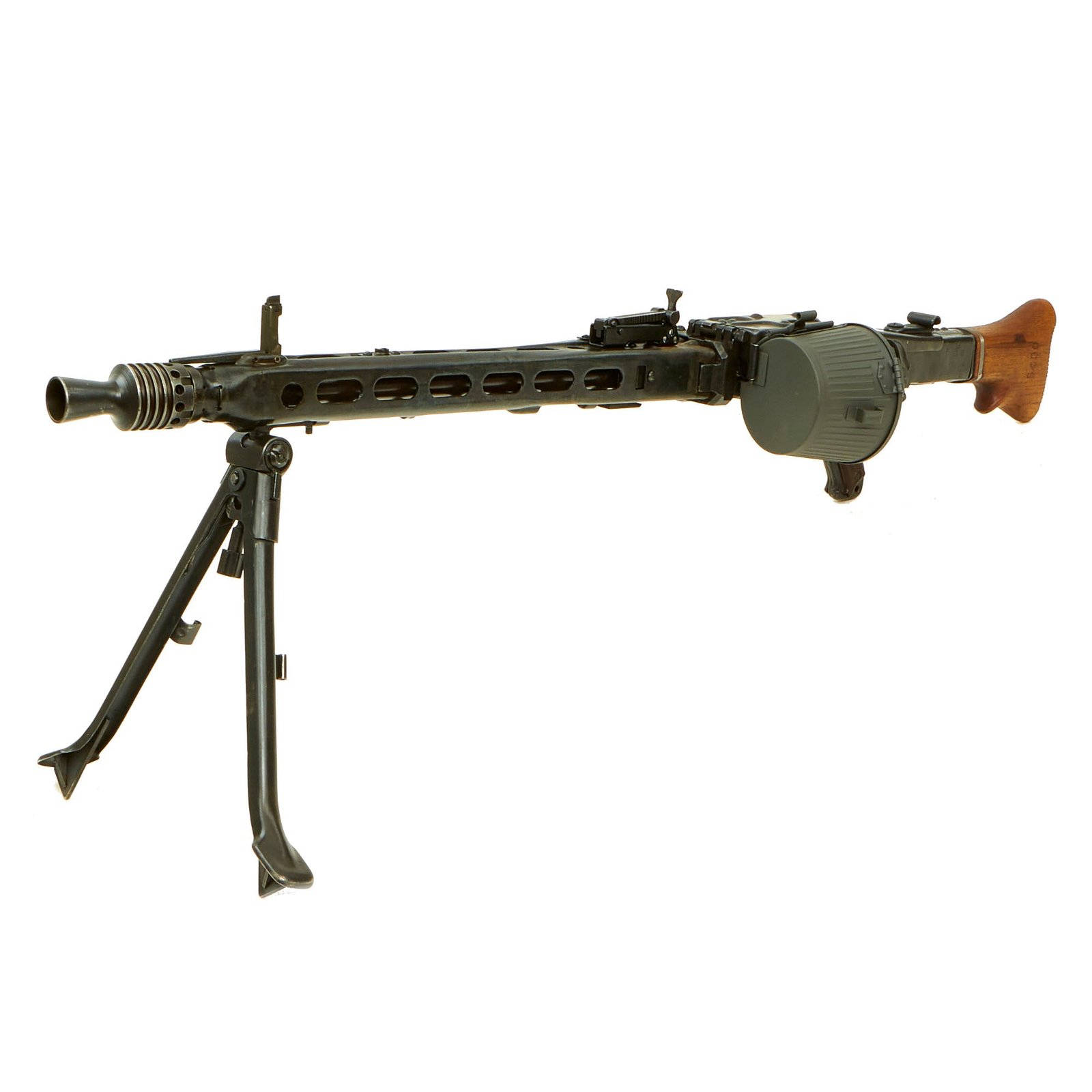 Buy Original German WWII MG 42 Display Machine Gun by Mauser Werke with Bipod & Belt Drum - made in 1944-1945 | Original Firearms Antique For Sale