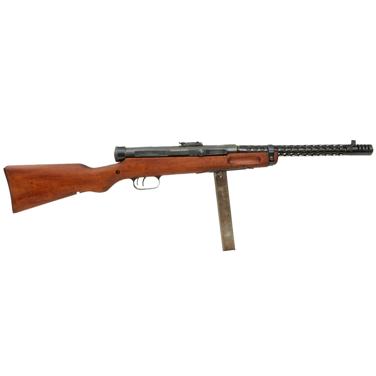 Buy Original WWII Italian Beretta MP38A Demilled Receiver SMG with Ventilated Barrel Jacket & 40 Round Magazine | Original Firearms Antique For Sale