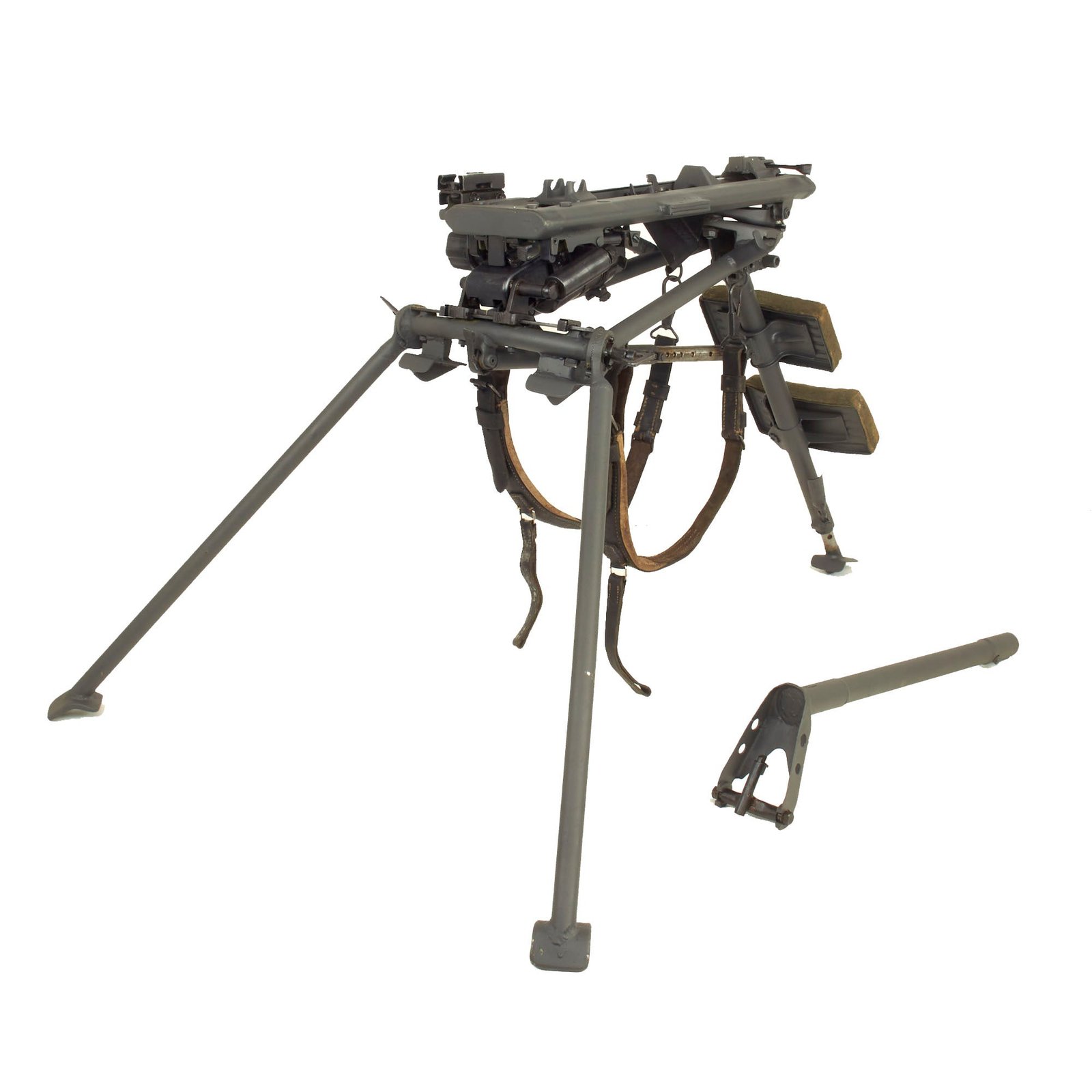 Buy Original German WWII 1943 Dated MG 42 Sustained Fire Lafette Mount Tripod with Intact Markings & A.A. Extension - Painted Panzergrau | Original Firearms Antique For Sale