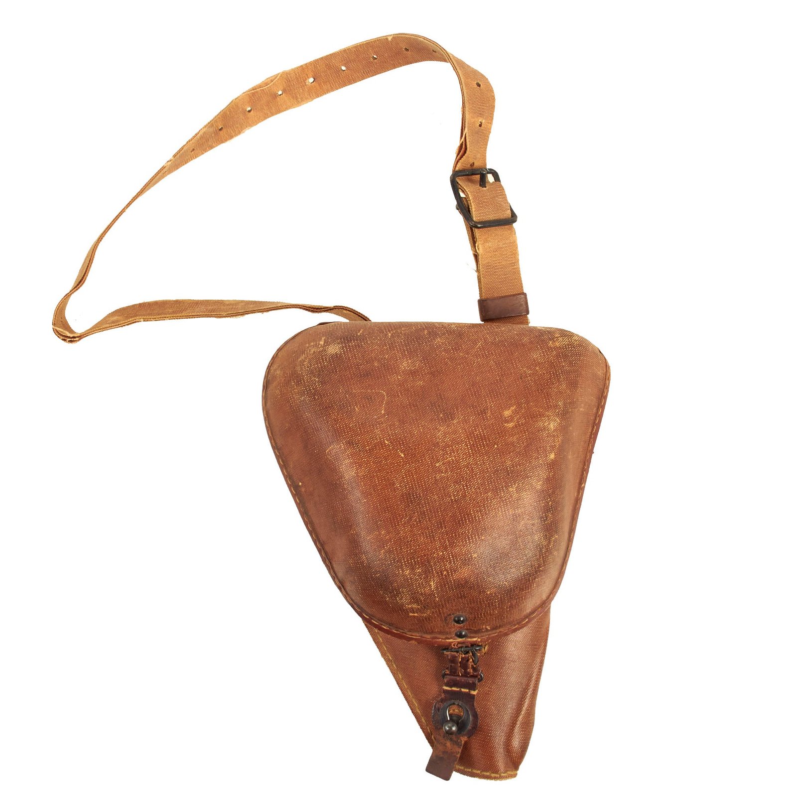 Buy Original Japanese WWII Type 14 Nambu Pistol Rubberized Canvas Holster with Shoulder Strap | Original Firearms Antique For Sale