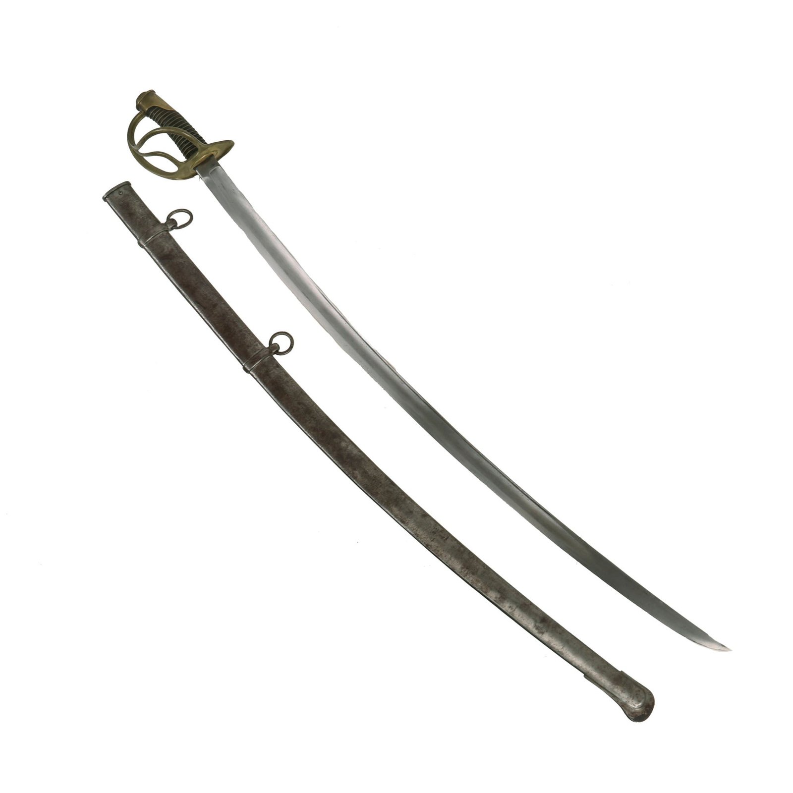 Buy Original U.S Civil War M-1840 "Wrist Breaker" Heavy Cavalry Saber with Scabbard - Imported German Blade | Original Firearms Antique For Sale