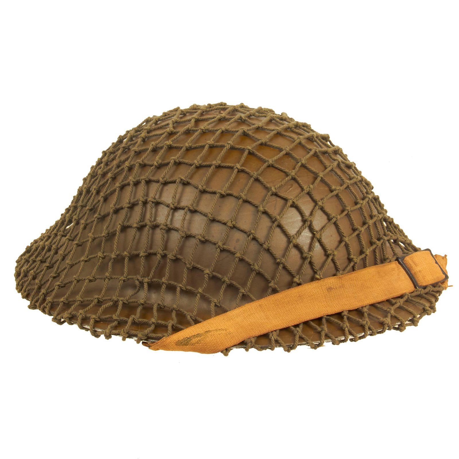 Buy Original Canadian WWII Unit Marked Brodie MkII Steel Helmet Complete with Helmet Net by General Steel Wares. of Toronto - Dated 1941 | Original Firearms Antique For Sale