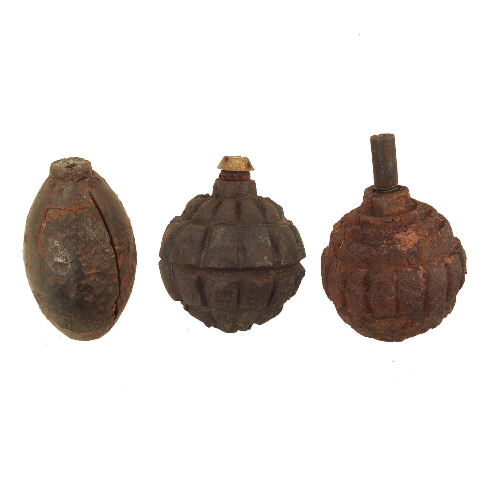 Buy Original German and British WWI Inert Relic Grenade Lot of 3 | Original Firearms Antique For Sale