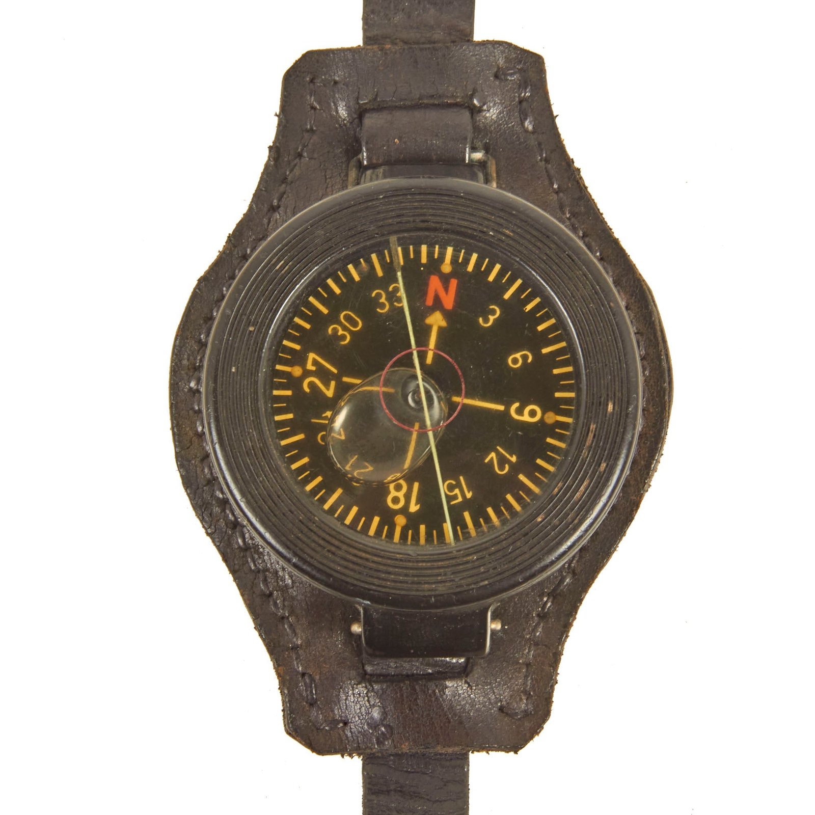 Buy Original German WWII Luftwaffe Aviator Early Model AK 39 Wrist Compass by Kadlec | Original Firearms Antique For Sale