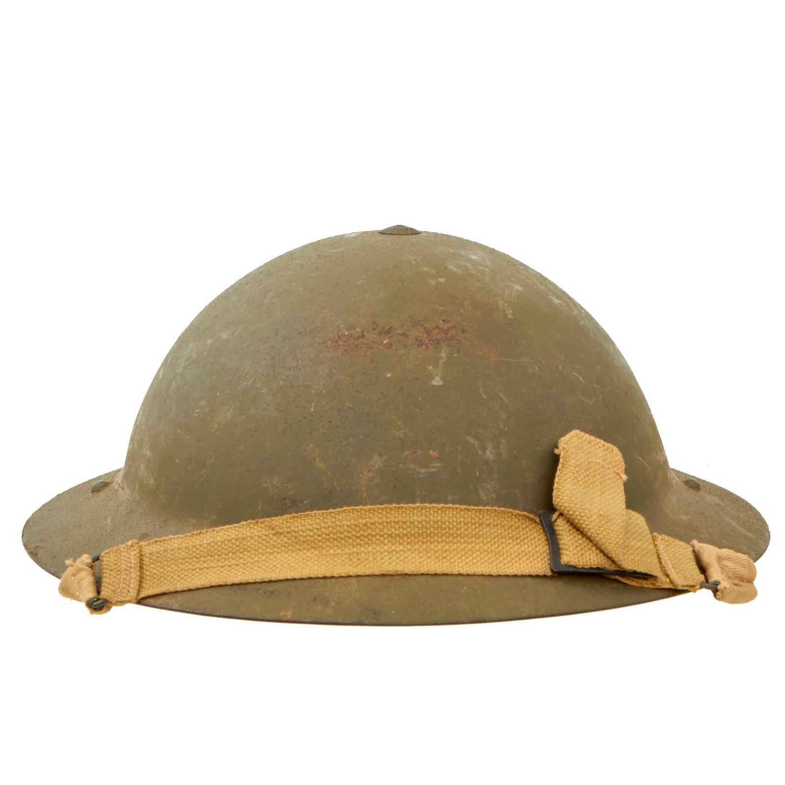 Buy Original Australian WWII Rimless Brodie MkII Steel Helmet with Liner by Commonwealth Steel dated 1942 | Original Firearms Antique For Sale