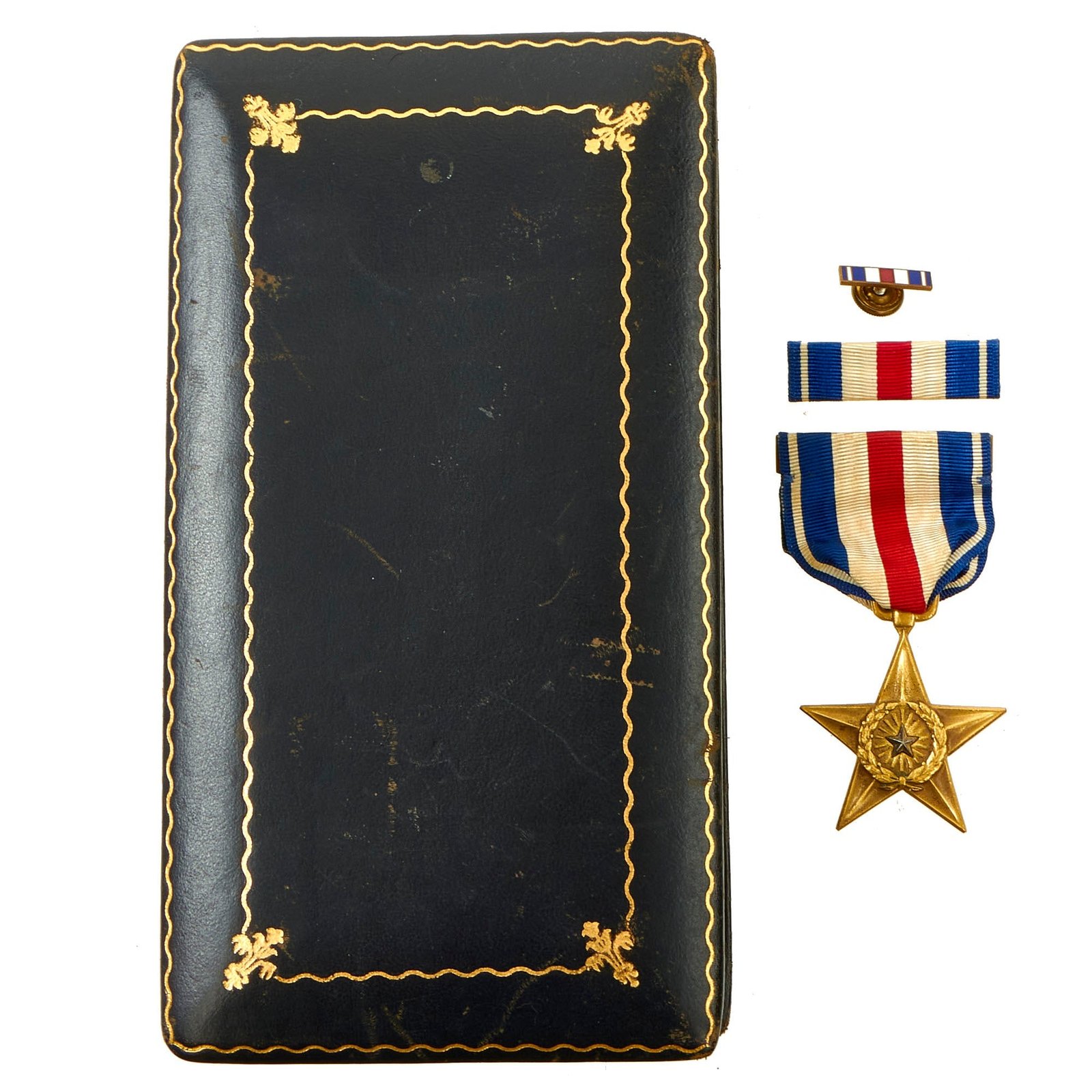 Buy Original U.S. Pre WWII 1932 Manufacture Numbered Silver Star Set By Bailey, Banks & Biddle With Correct Unmarked Case - #36187 | Original Firearms Antique For Sale