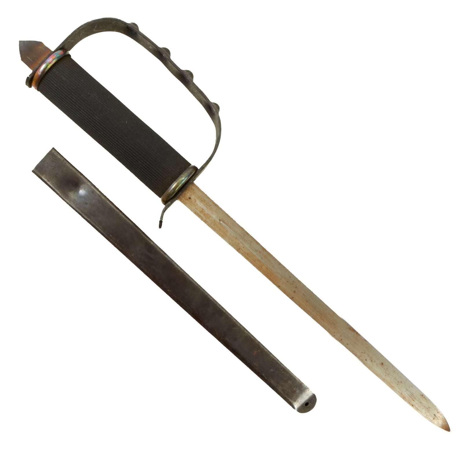 Buy Original U.S. WWII First Pattern OSS Drop Knife with Scabbard made from Springfield Trapdoor Bayonet | Original Firearms Antique For Sale