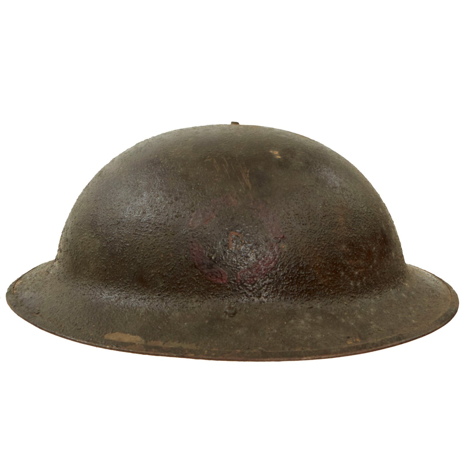 Buy Original U.S. WWI Named 80th Division Painted M1917 Helmet with Liner & Chinstrap - Cook Lawrence Geist Shirk, Company D, 313th Machine Gun Battalion | Original Firearms Antique For Sale